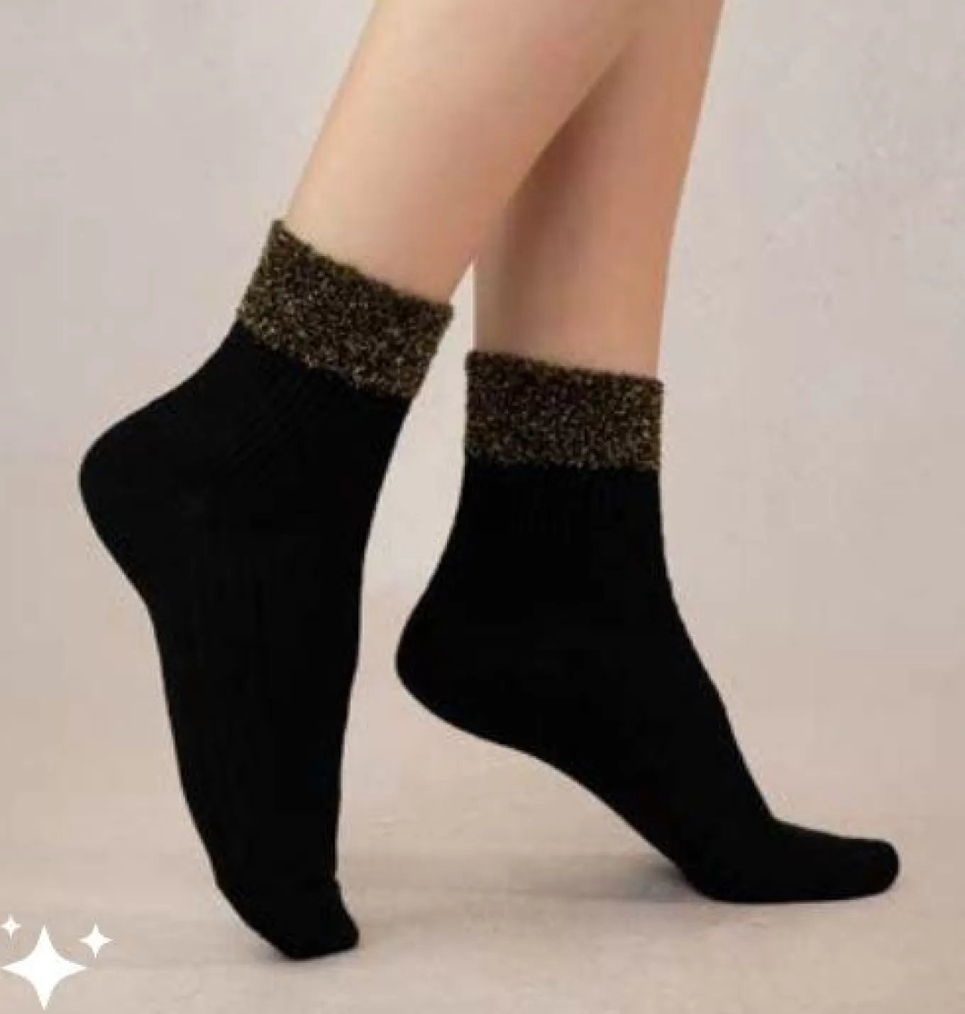 Ribbed Ankle Socks With Garland Trim<Bleu Foret Outlet