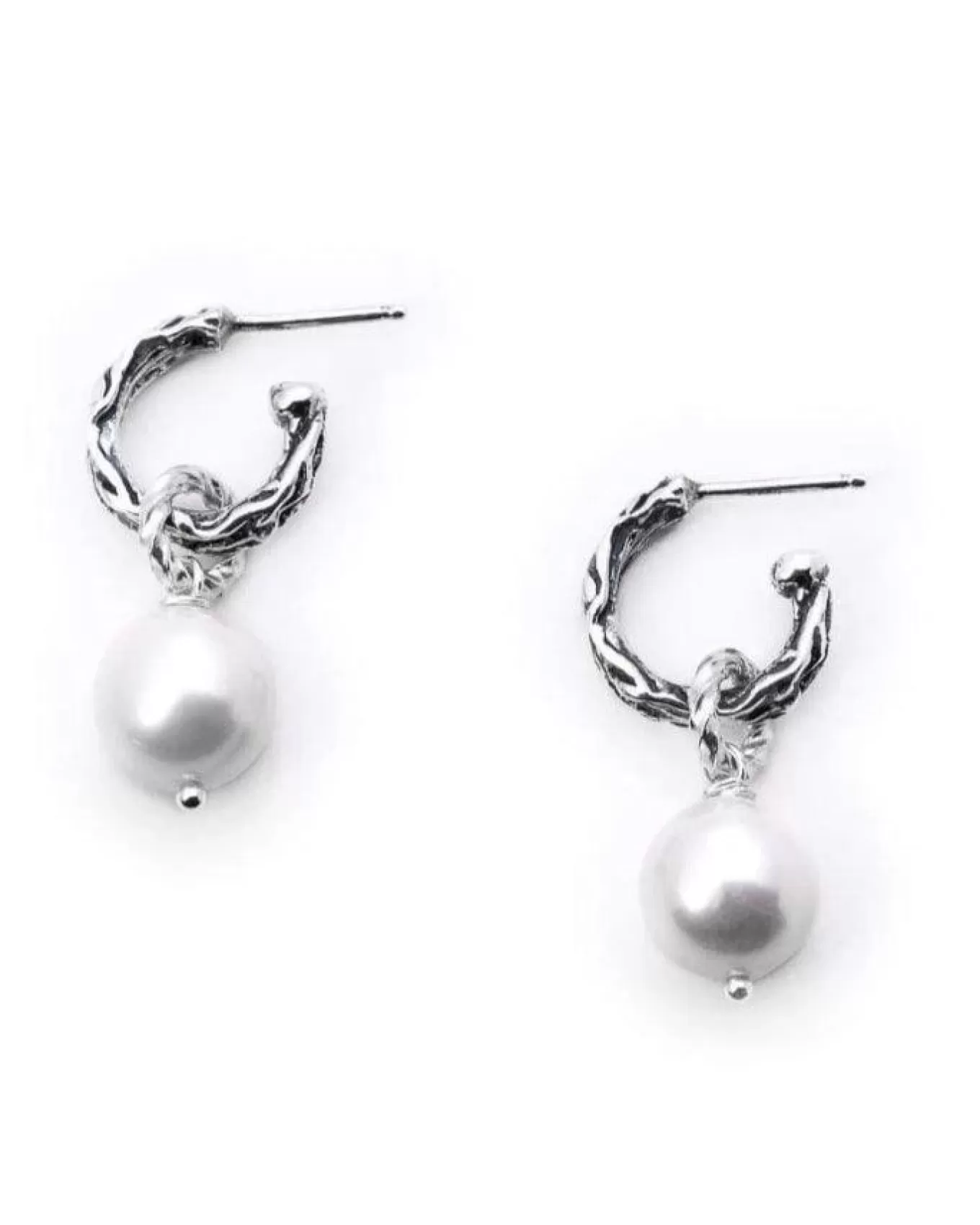 Eternal Vine Hoop Pearl Earrings<Bloodline Design Fashion