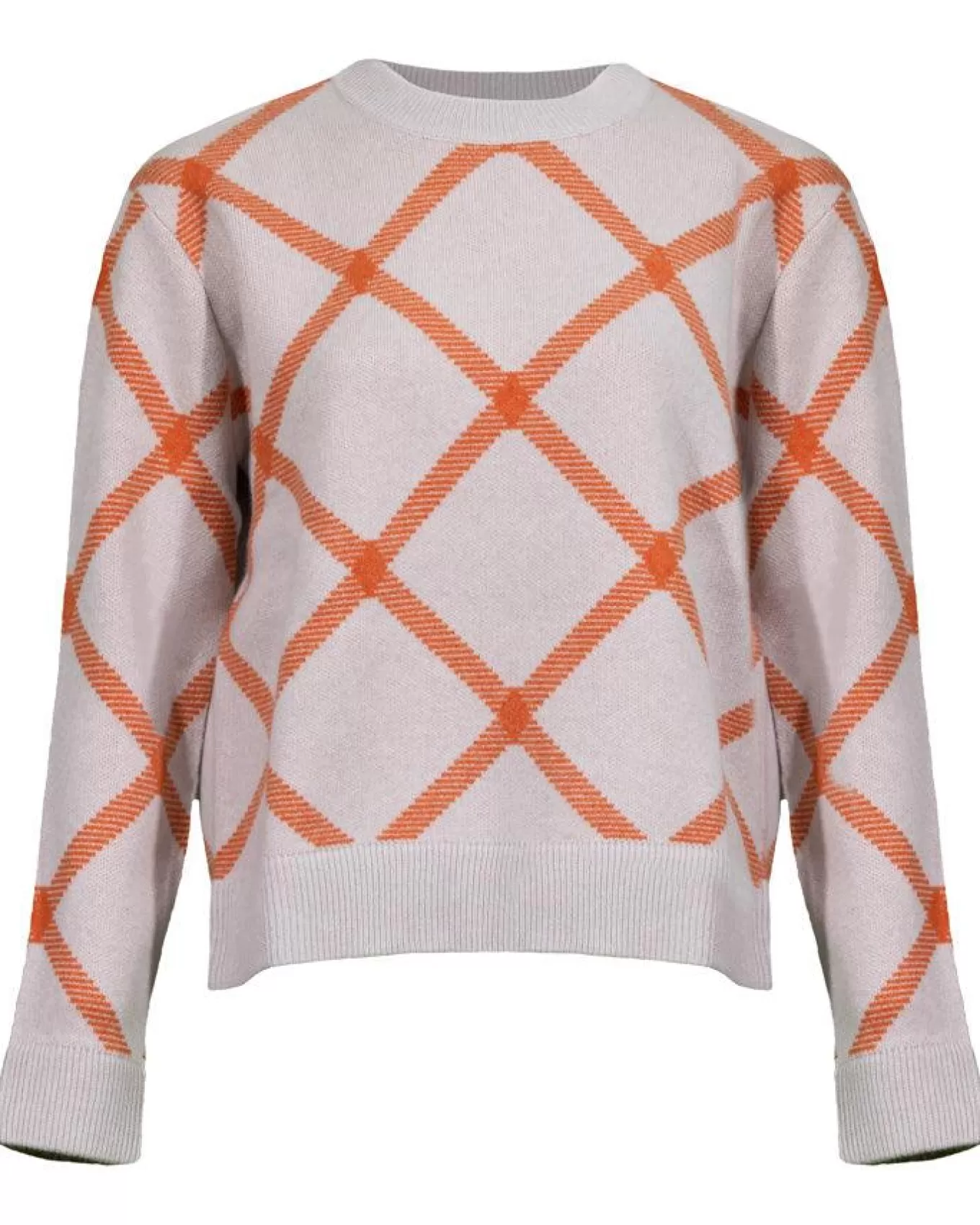 Cashmere Bias Plaid Pullover<Kinross Cashmere Cheap