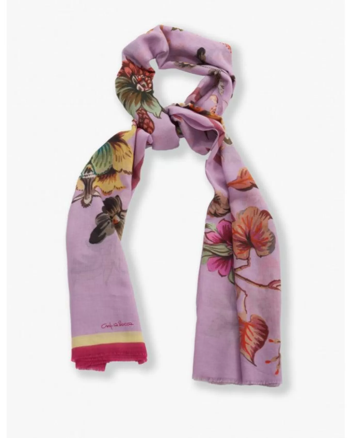 Maxi Cotton Floral Scarf<Cinzia Rocca Cheap