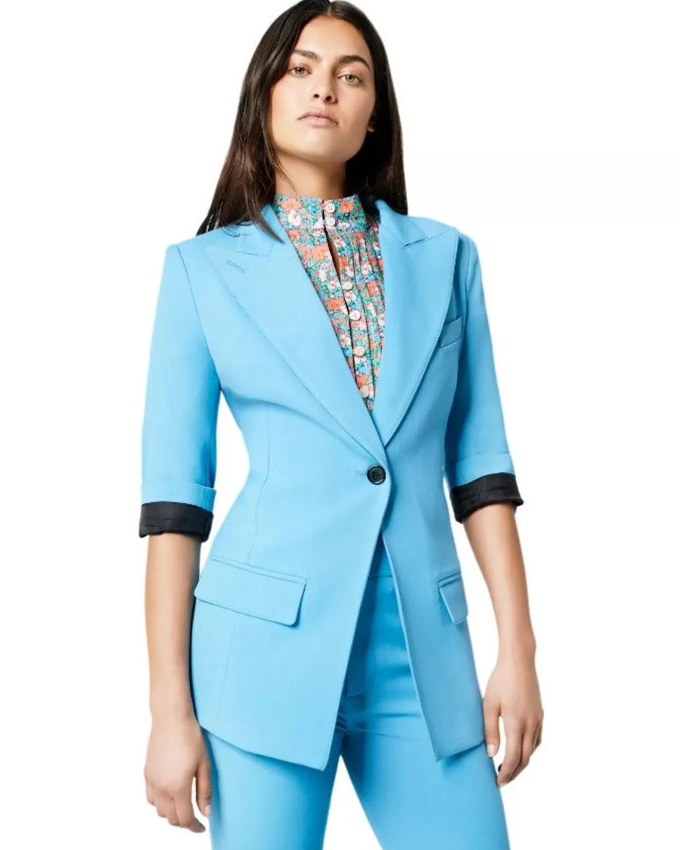 Cornflower Blue 3/4 Sleeve Blazer<Smythe Outlet