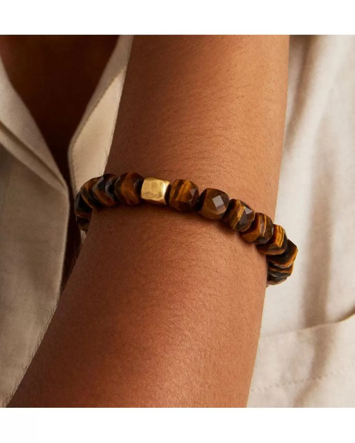 Nomad Beaded Tiger's Eye Bracelet<Dean Davidson Fashion