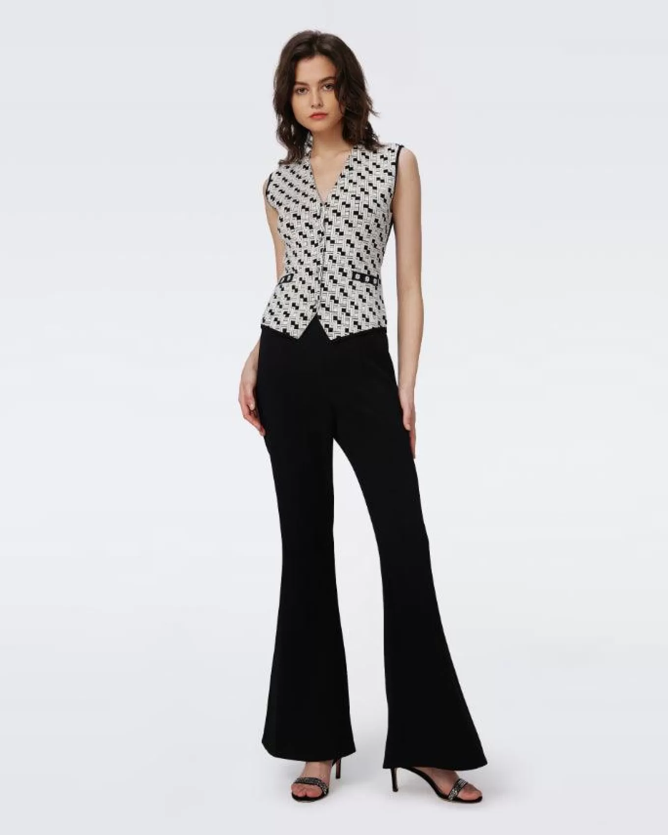 Jill Jacquard Vest<Diane Von Furstenberg Cheap