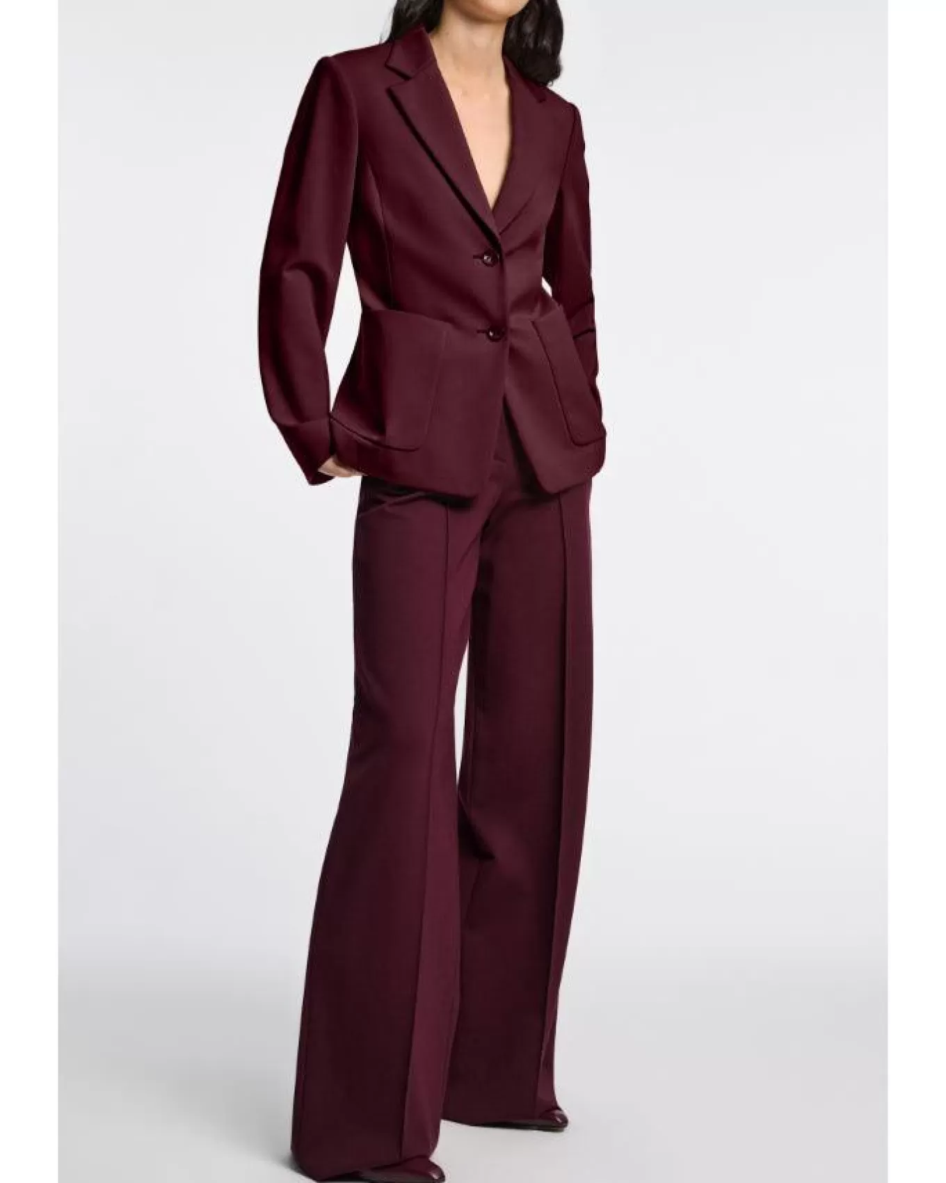 Emotional Essence Wide Leg Pants Dark Burgundy<Dorothee Schumacher Best Sale