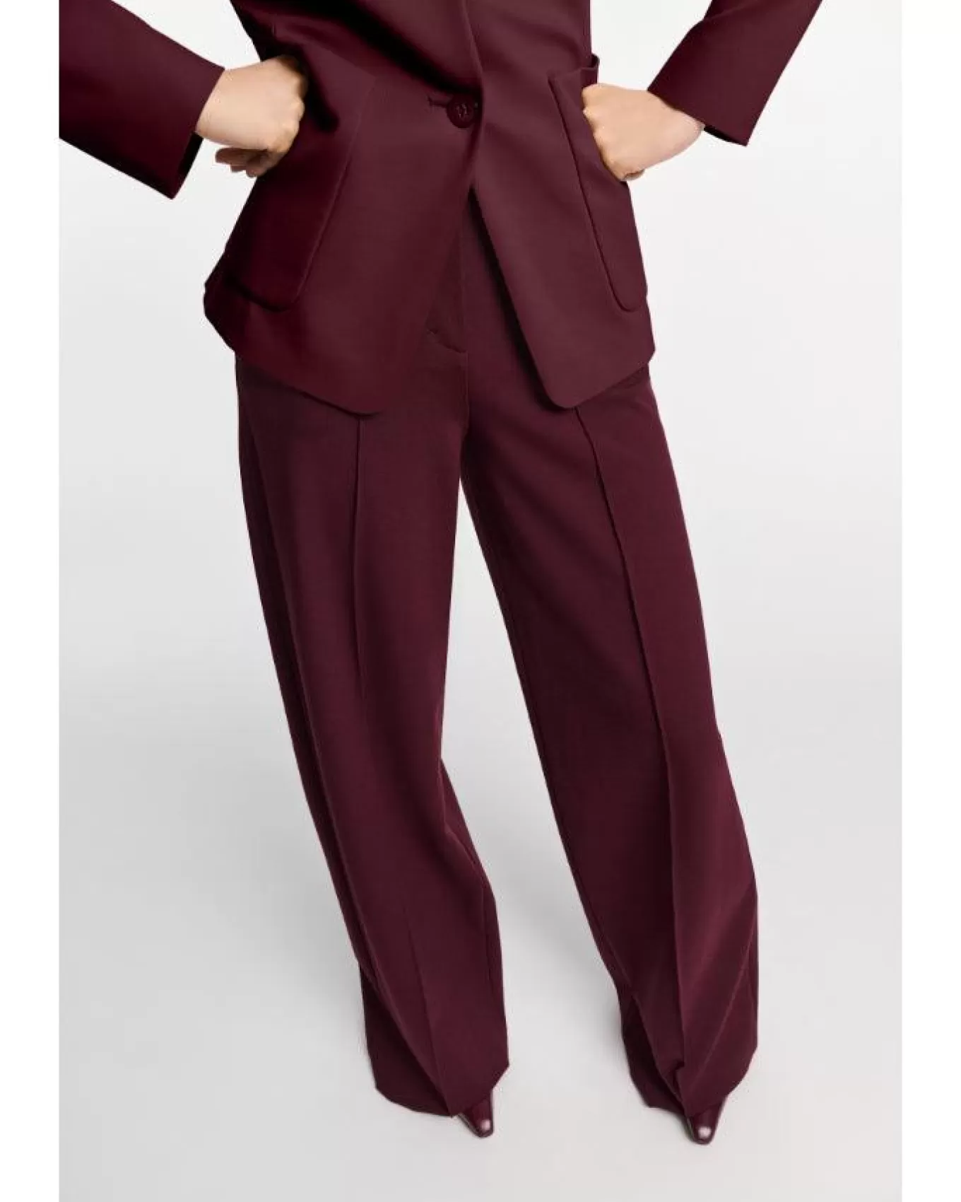 Emotional Essence Wide Leg Pants Dark Burgundy<Dorothee Schumacher Best Sale