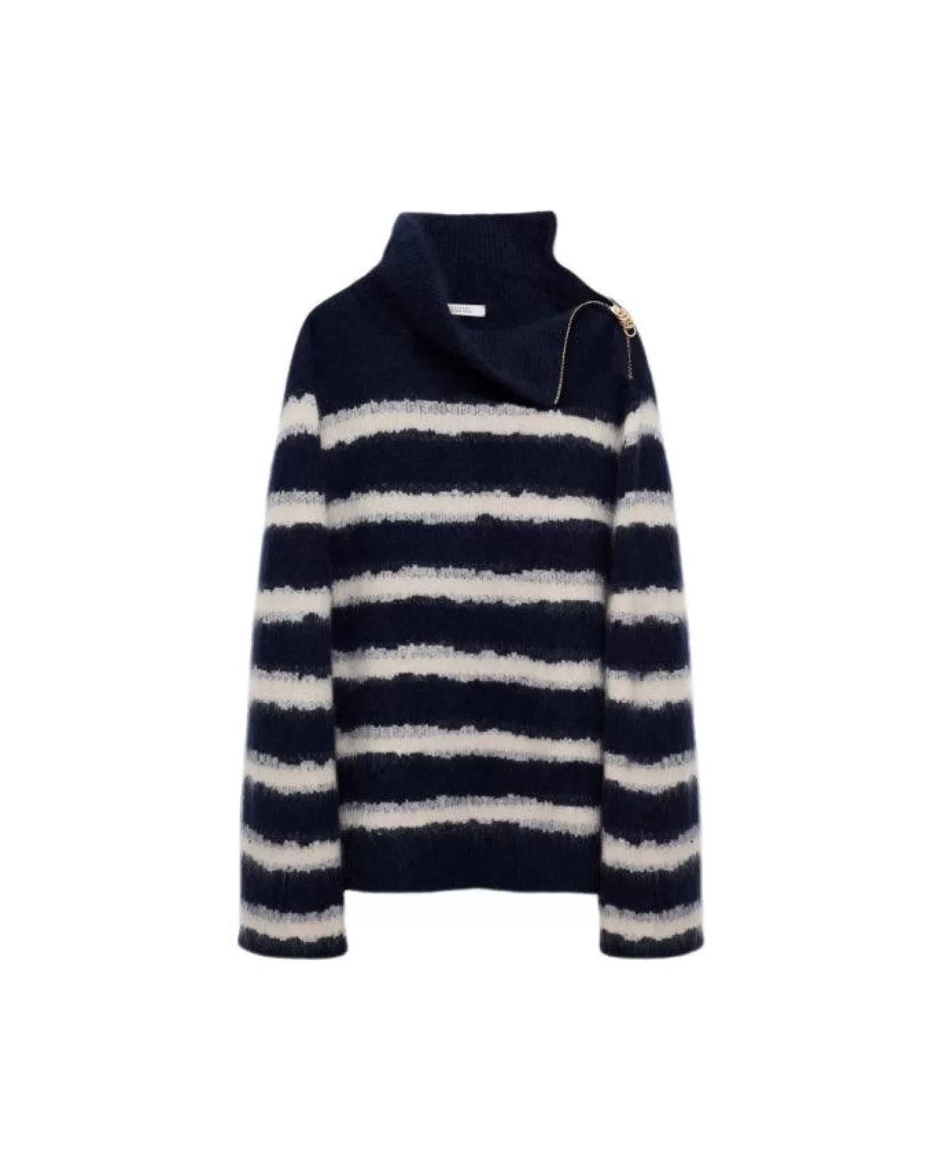 Fluffy Statements Stripe Zip Turtleneck<Dorothee Schumacher Fashion