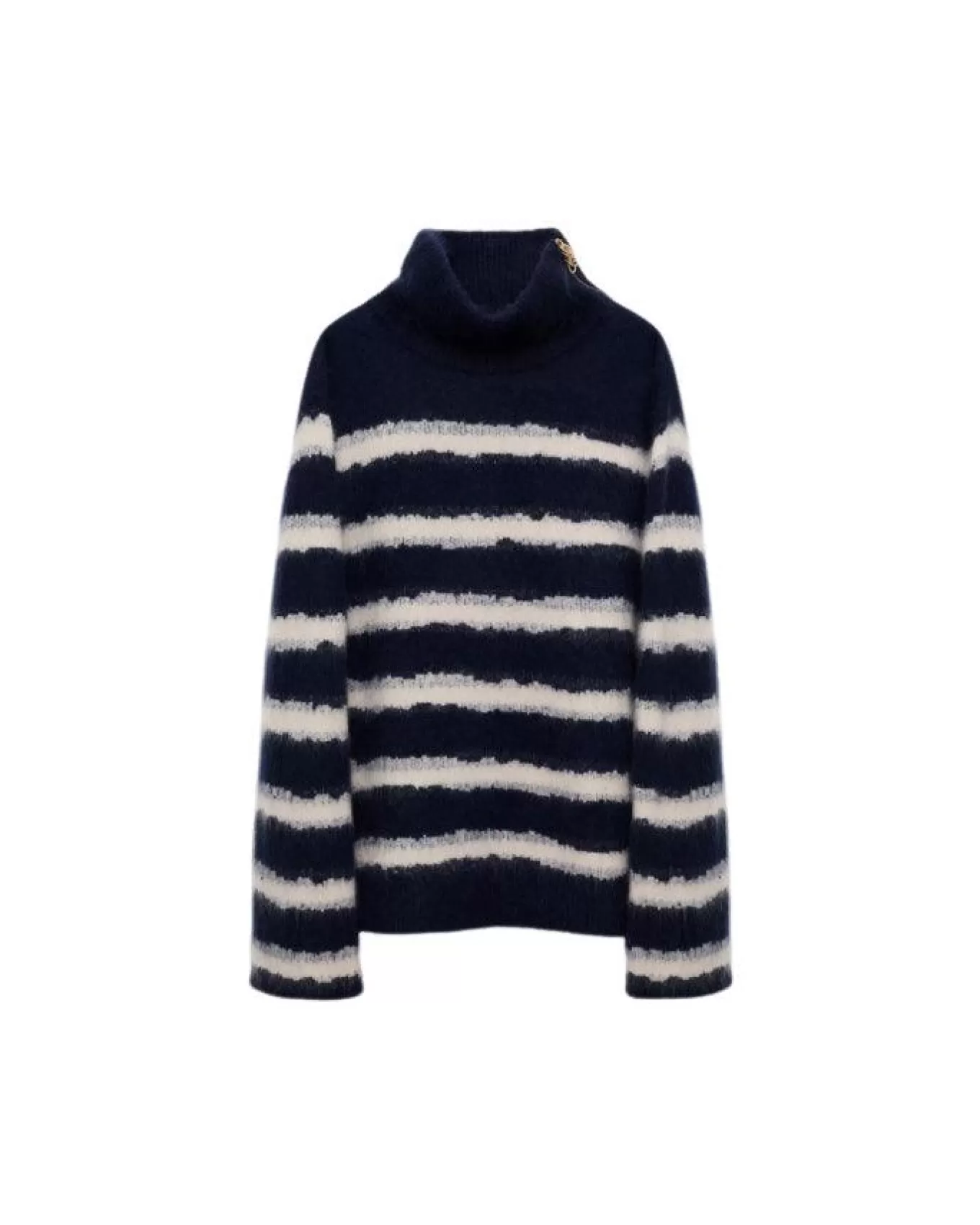 Fluffy Statements Stripe Zip Turtleneck<Dorothee Schumacher Fashion