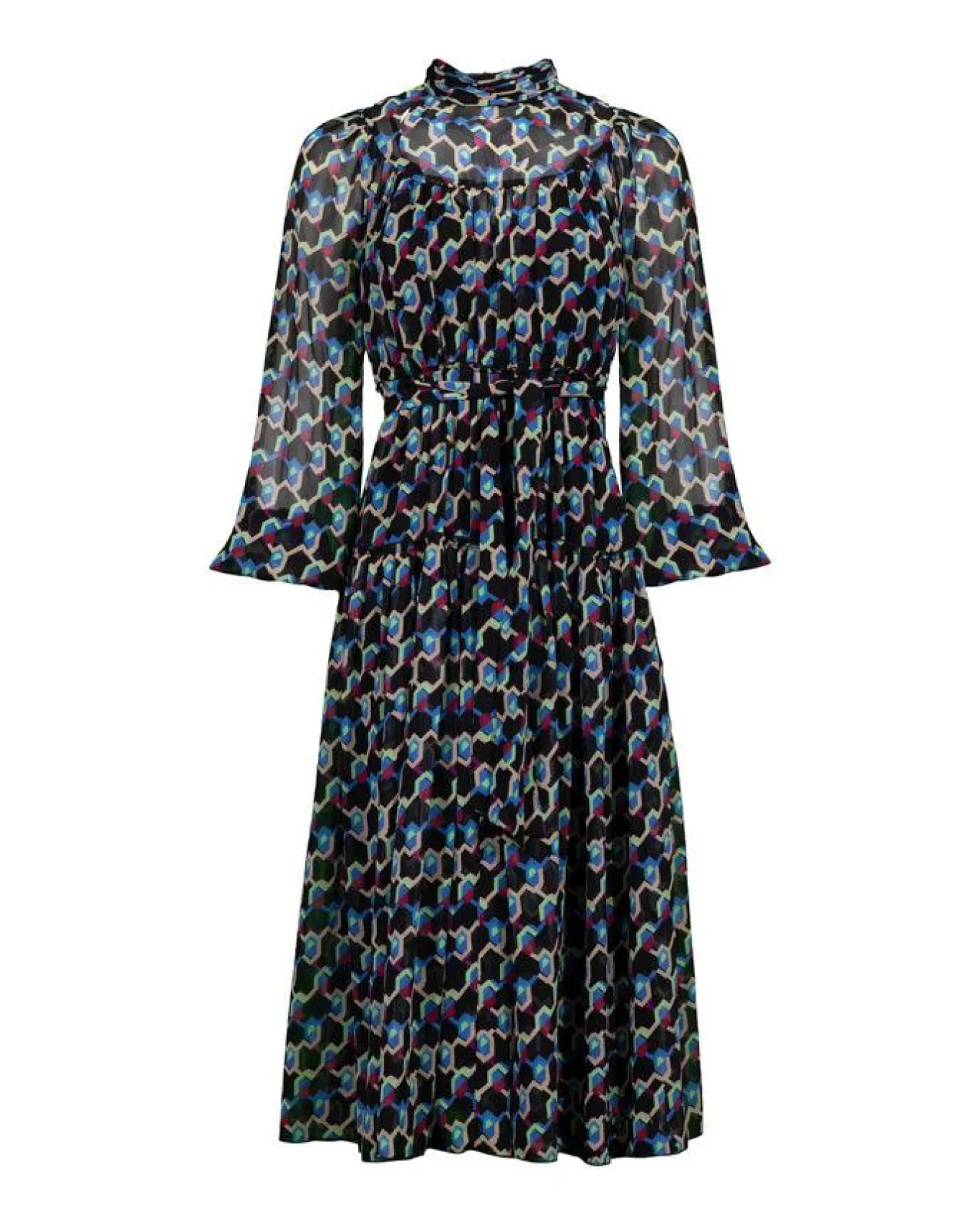 DVF Kent Geo Illusion Print Dress<Diane Von Furstenberg New