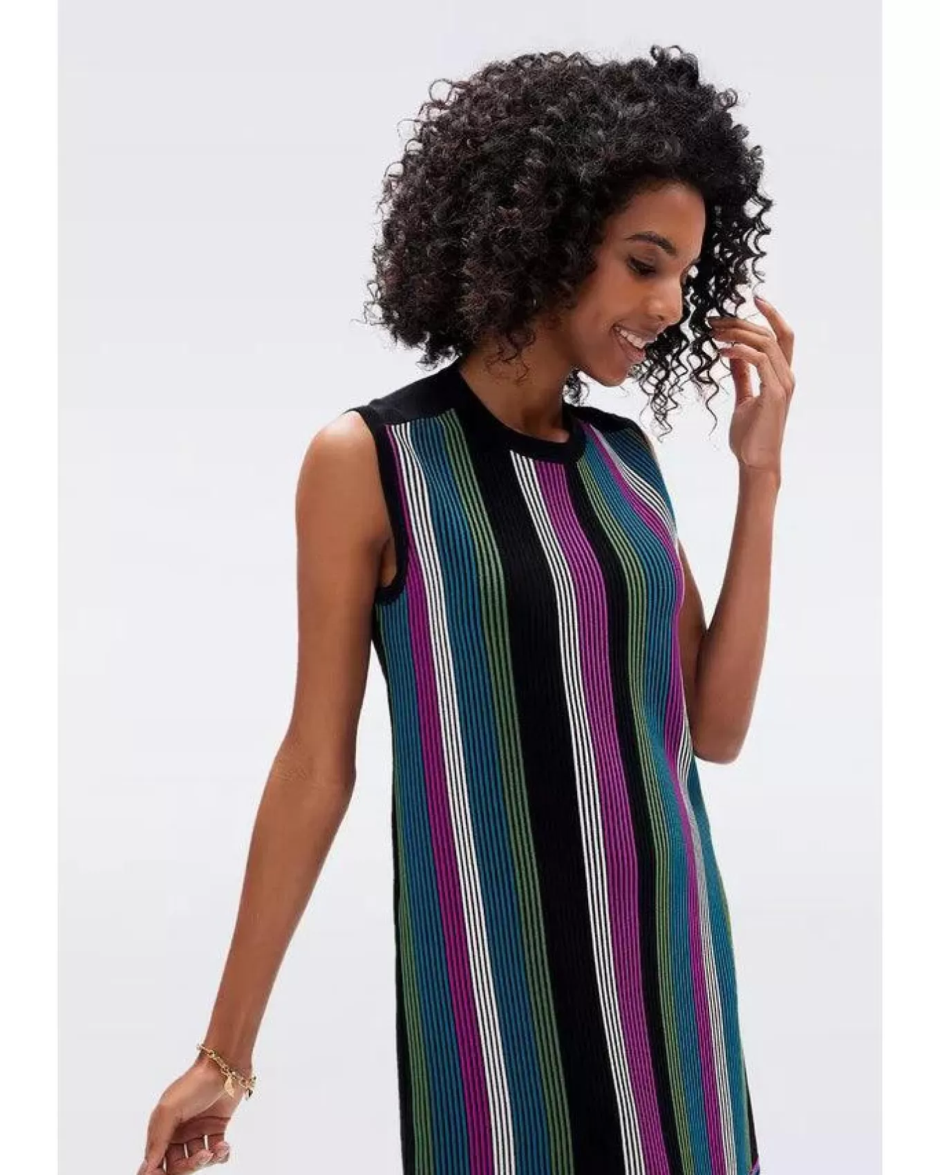 DVF Meta Sleeveless Stripe Dress<Diane Von Furstenberg Cheap