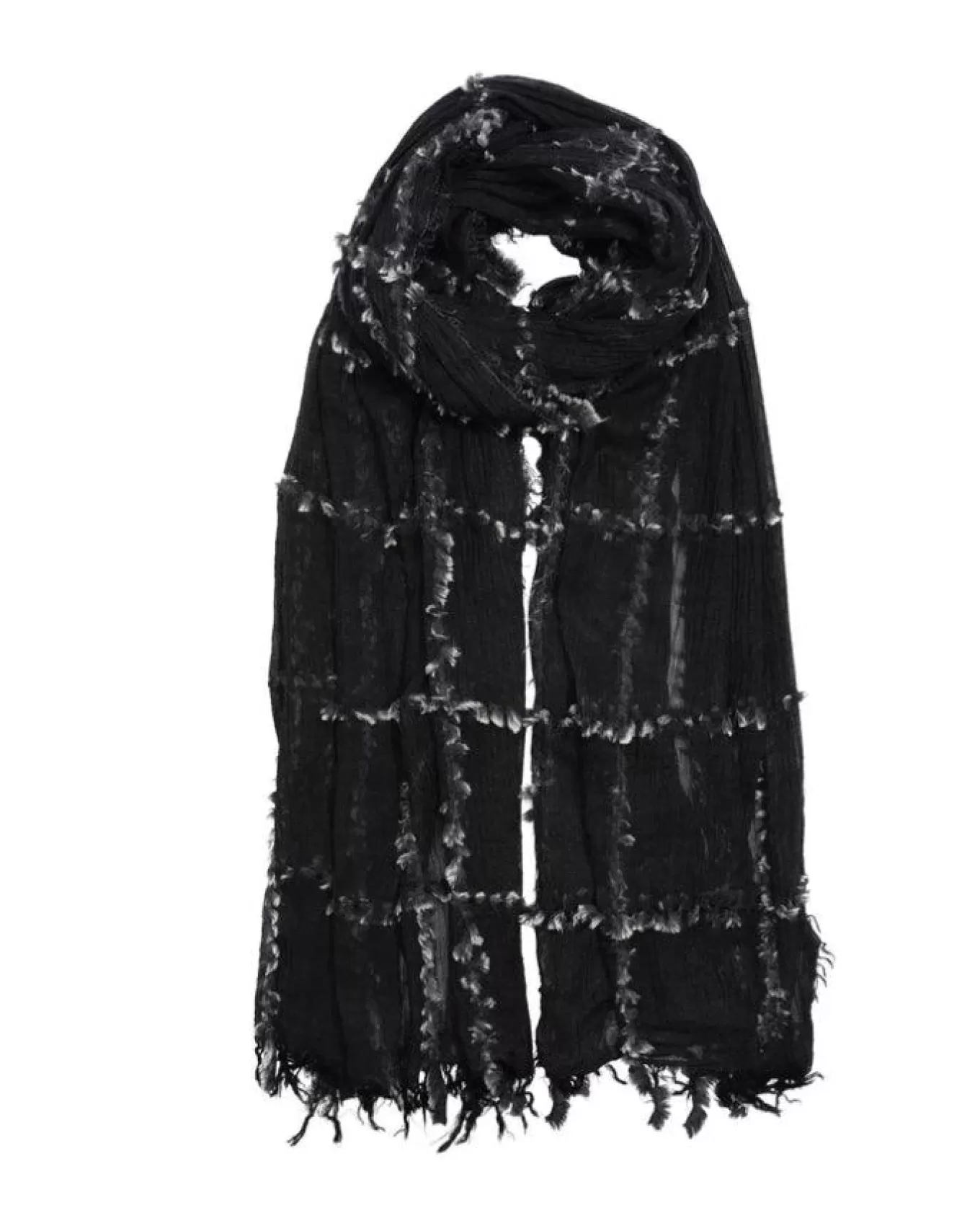 Faux Fur Plaid Wrap<Echo Store