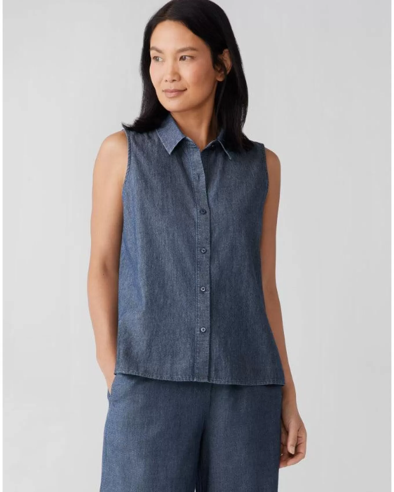 Classic Collar Sleeveless Shirt<Eileen Fisher Sale