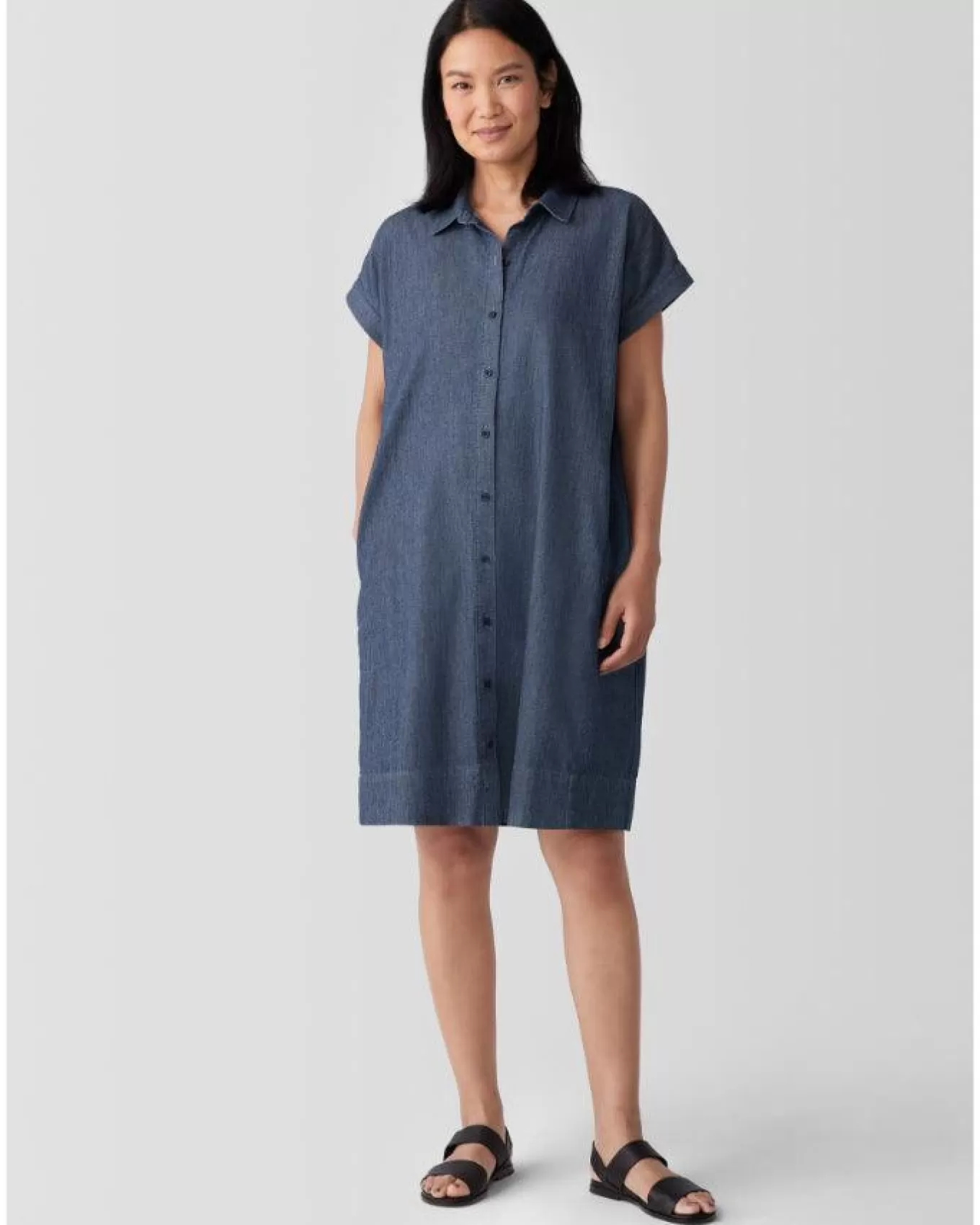 Cotton Twill Shirt Dress<Eileen Fisher New