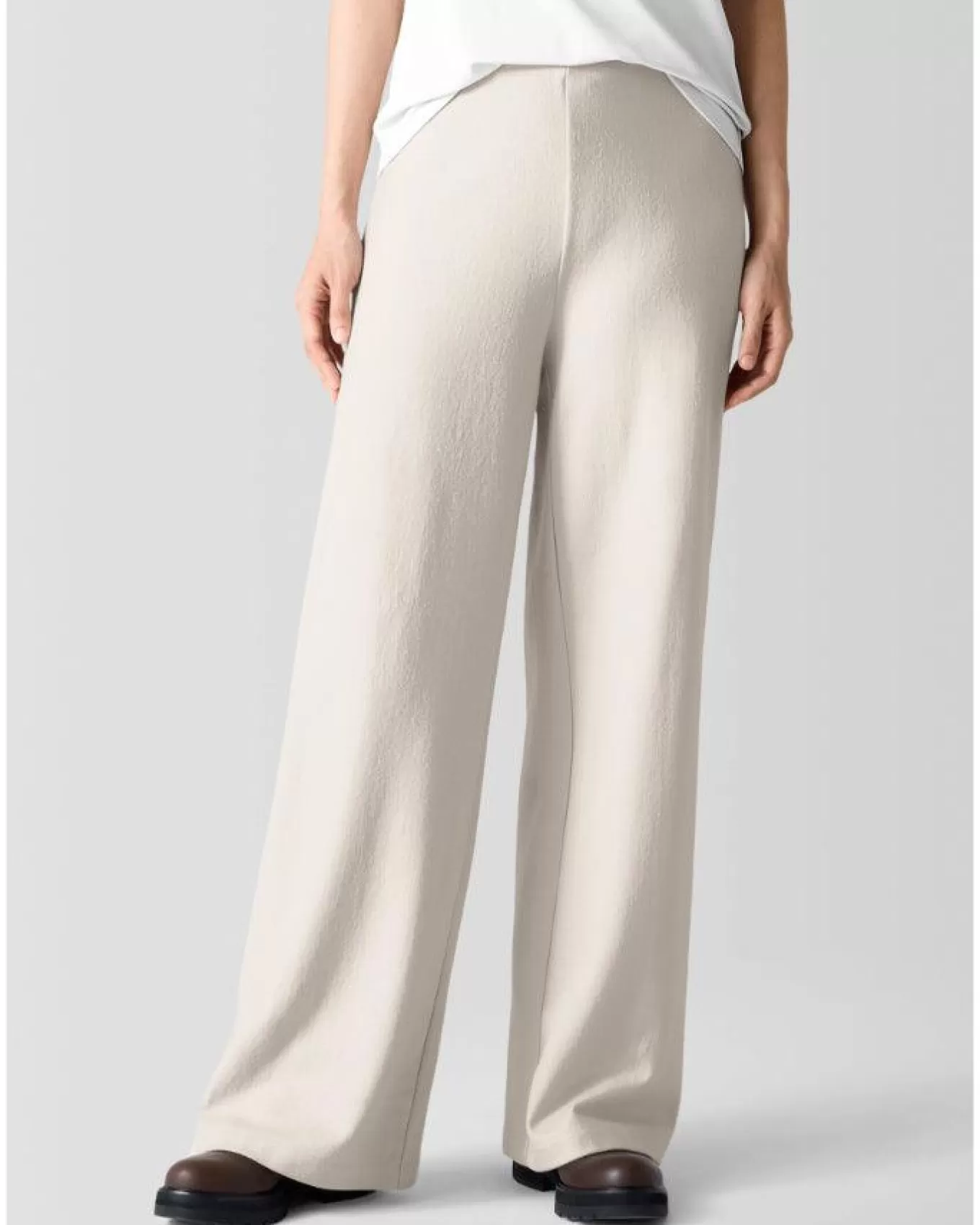 Felted Wool Jersey Wide Leg Pant<Eileen Fisher Online