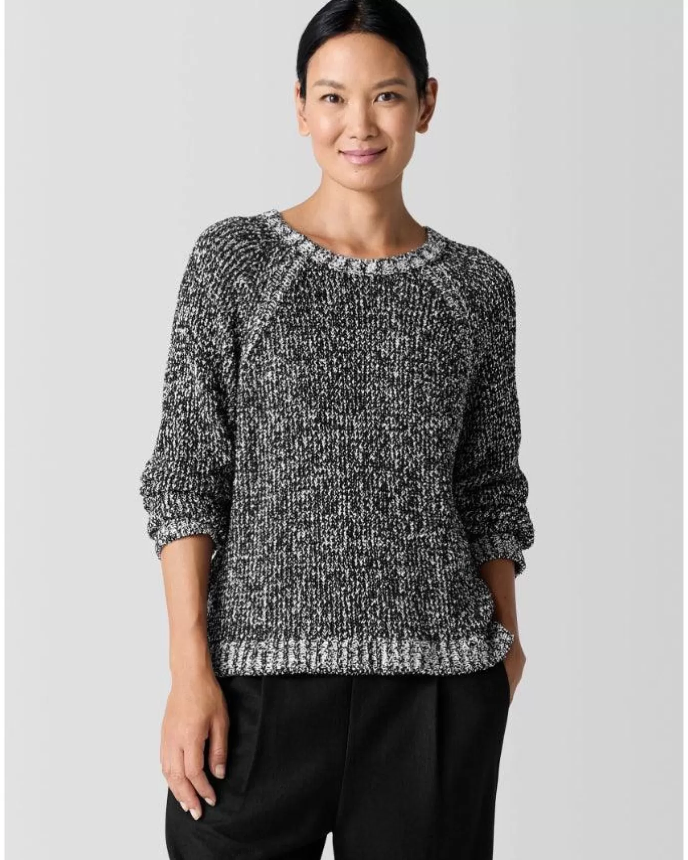 Organic Cotton Boucle Sweater<Eileen Fisher Online