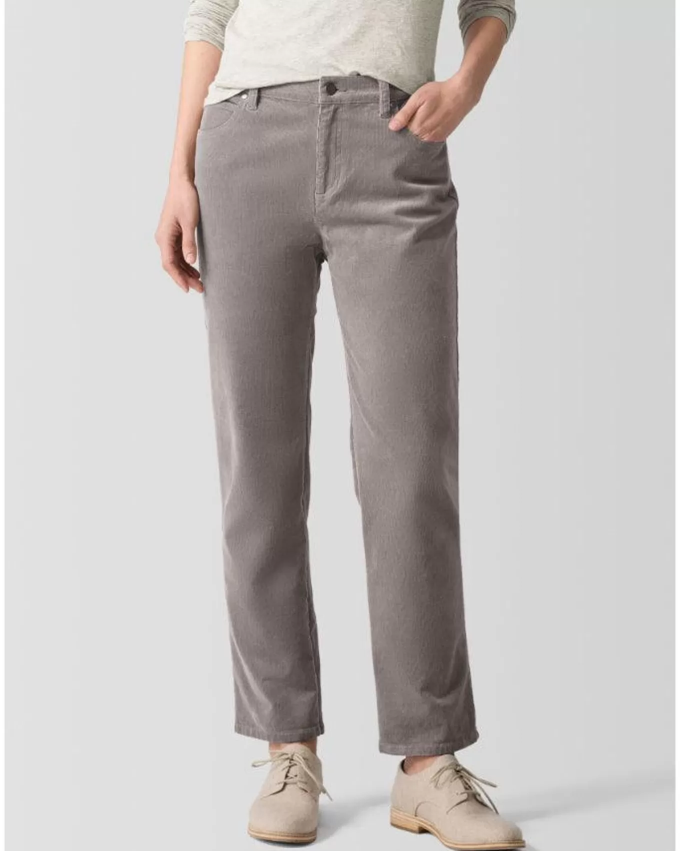 Organic Cotton Stretch Corduroy Straight Pant<Eileen Fisher Best