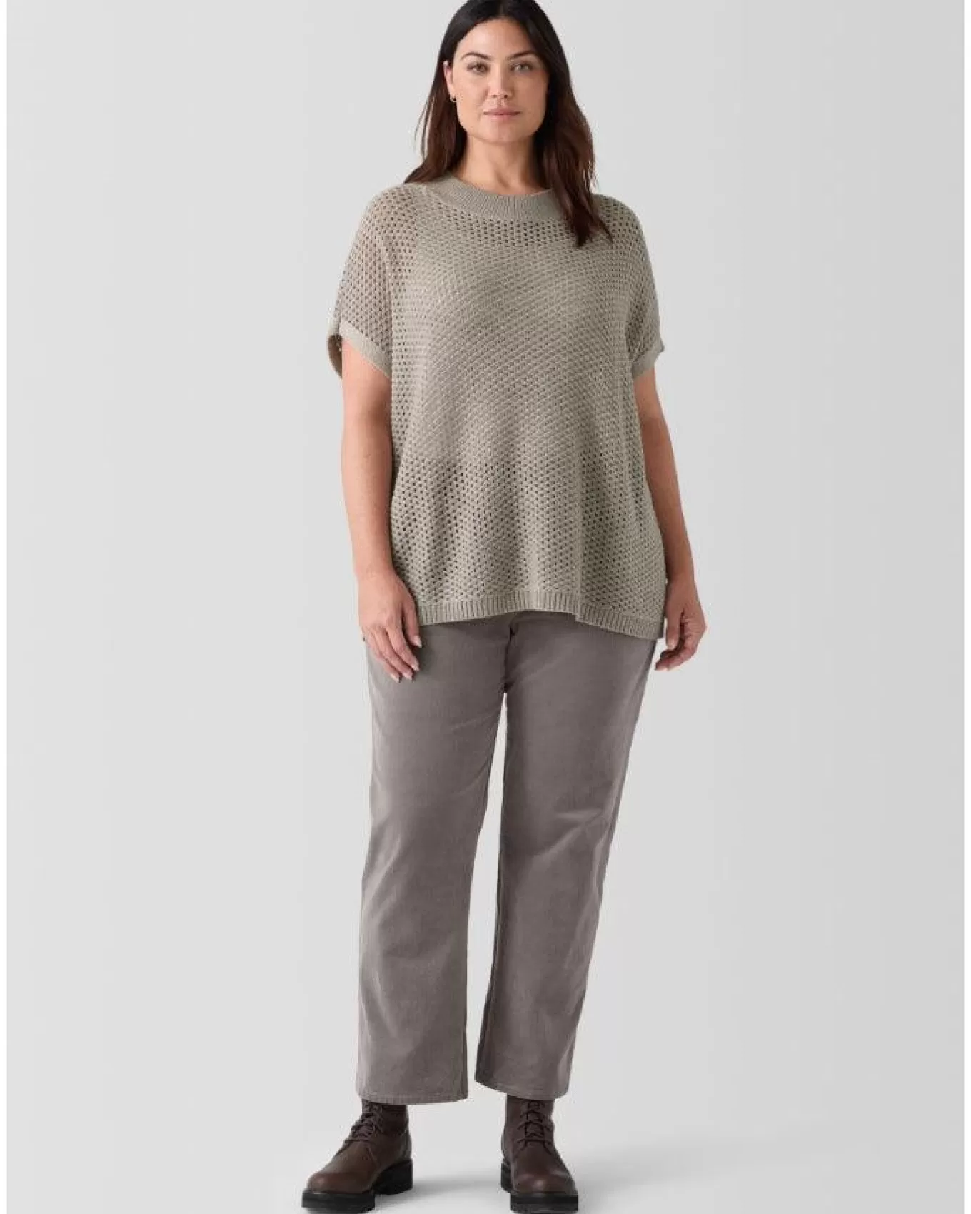 Organic Cotton Stretch Corduroy Straight Pant<Eileen Fisher Best