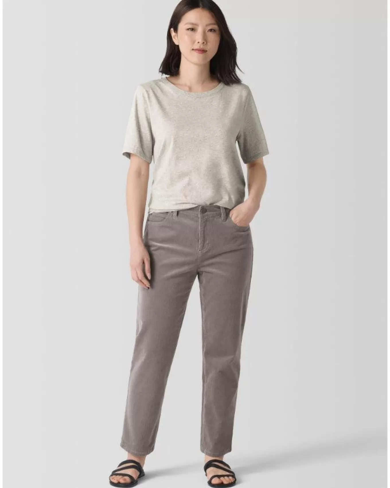 Organic Cotton Stretch Corduroy Straight Pant<Eileen Fisher Best