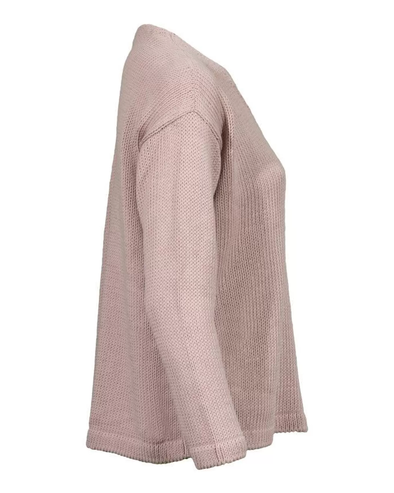 Peruvian Organic Cotton Cord Jersey V-Neck Sweater<Eileen Fisher Clearance