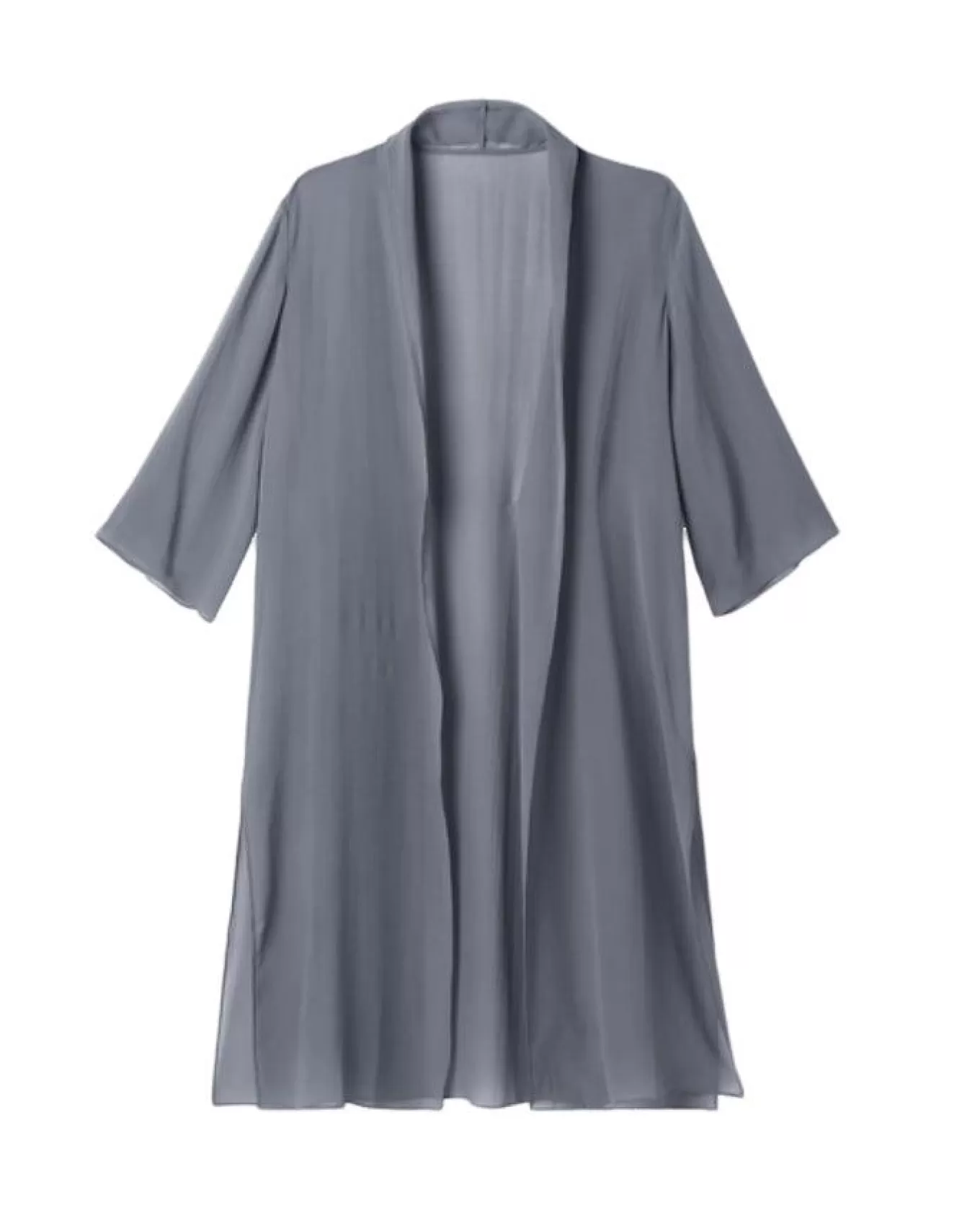 Sheer Silk High Collar Long Jacket<Eileen Fisher Outlet