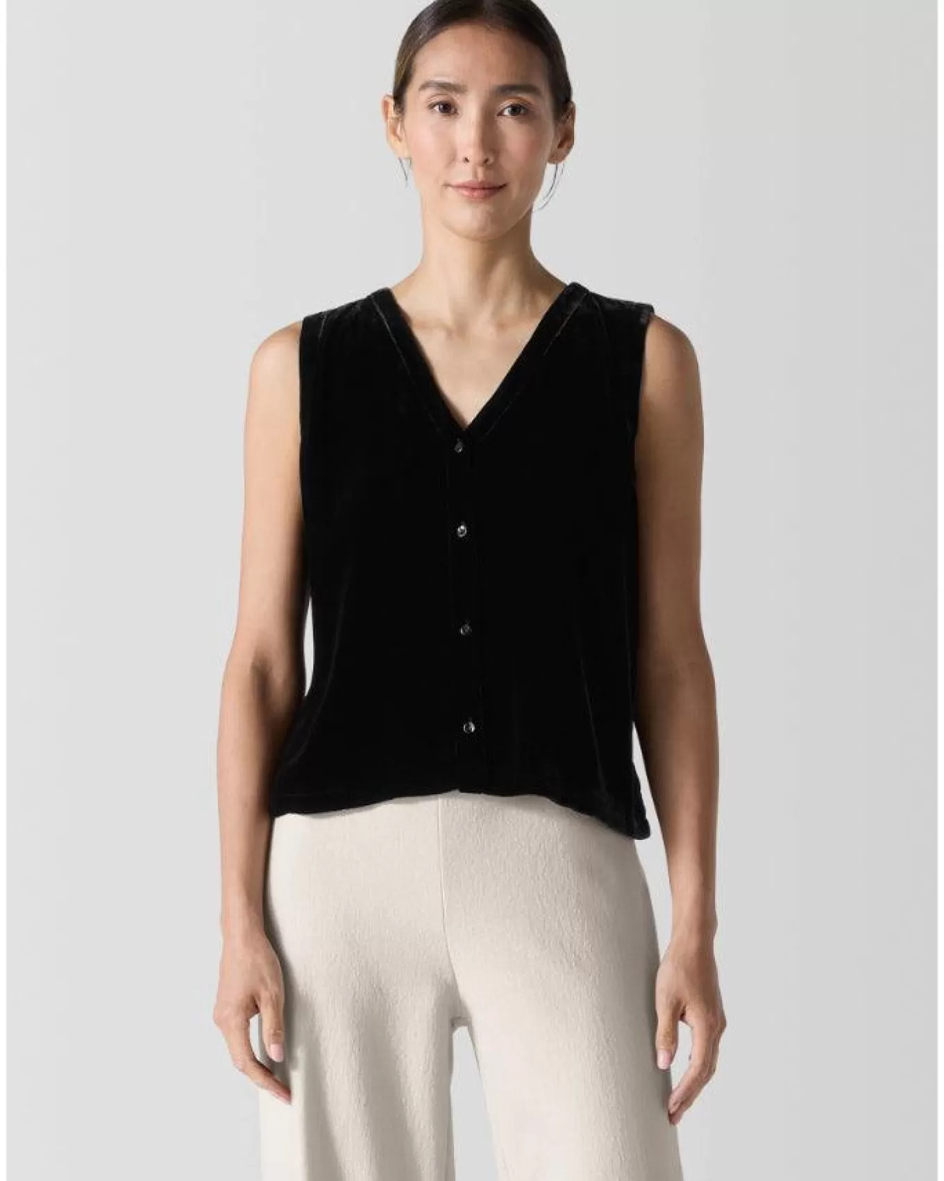 Velvet V-Neck Vest<Eileen Fisher Fashion