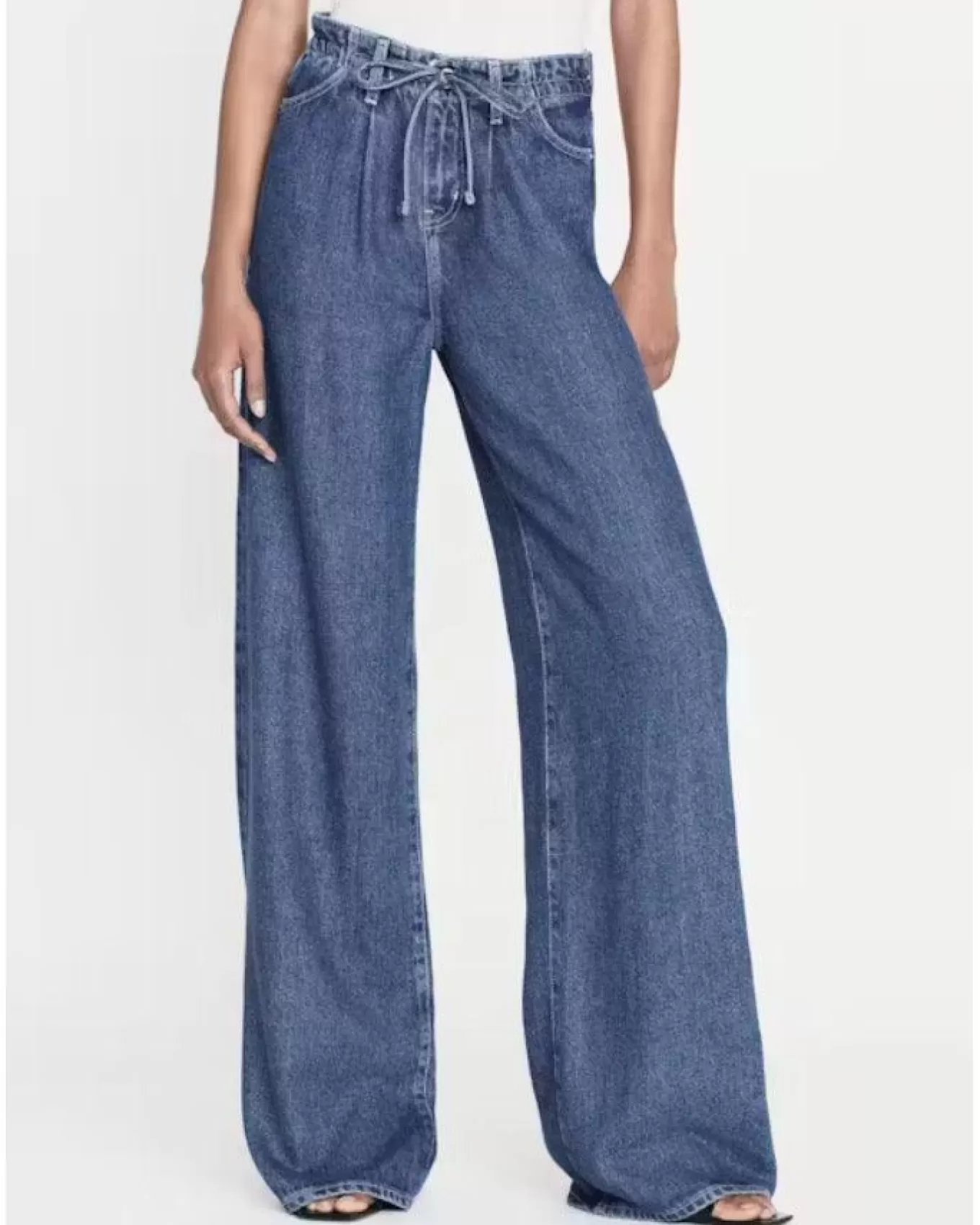 Drawstring Wide Leg Jeans<Frame Online