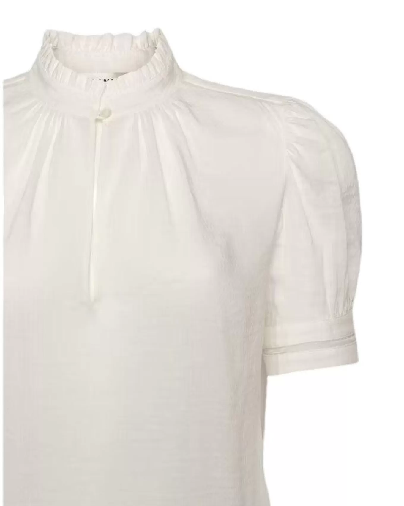 Ruffle Collar Inset Lace Top<Frame Online