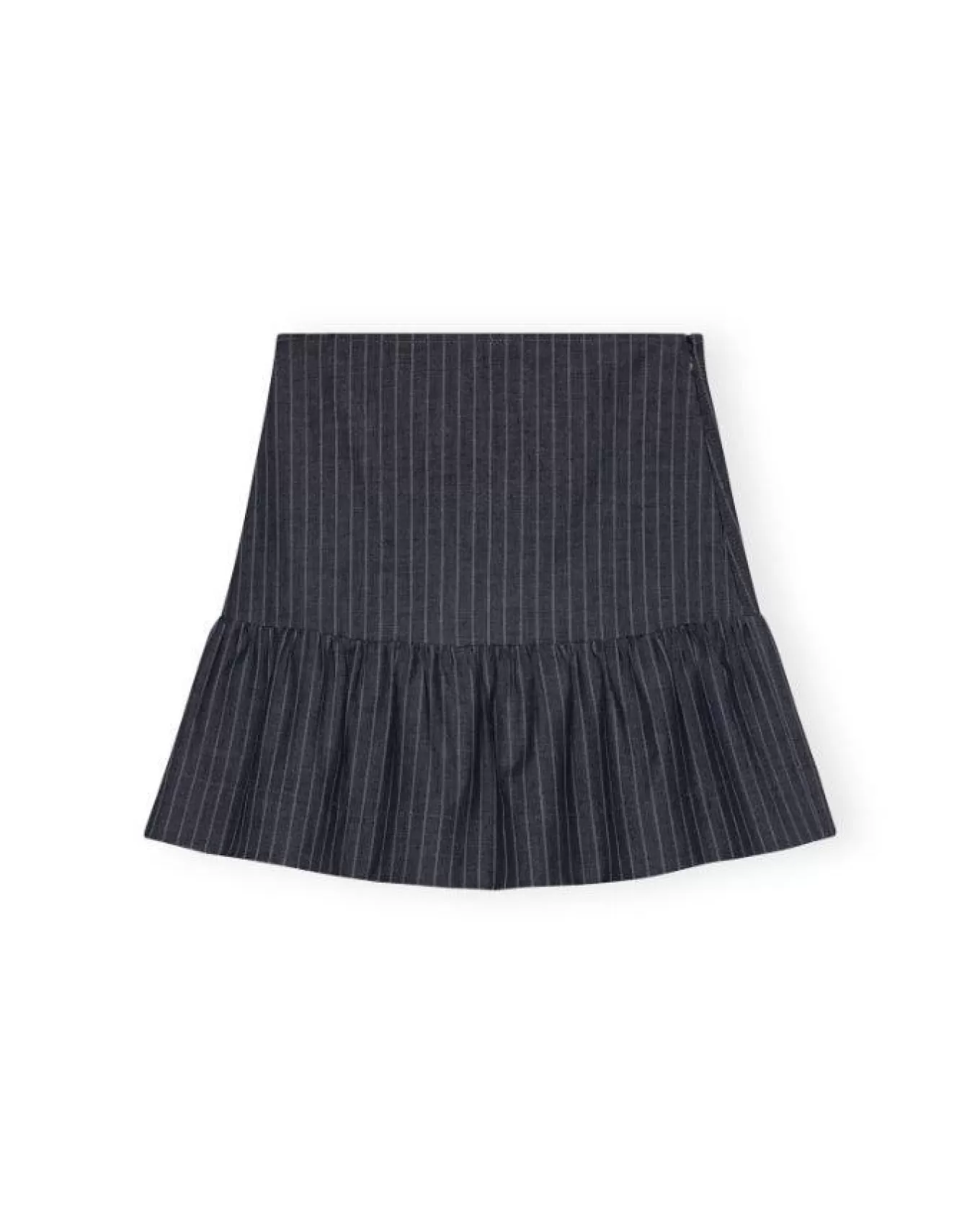 Pinstripe Flounce Mini Skirt<Ganni Cheap