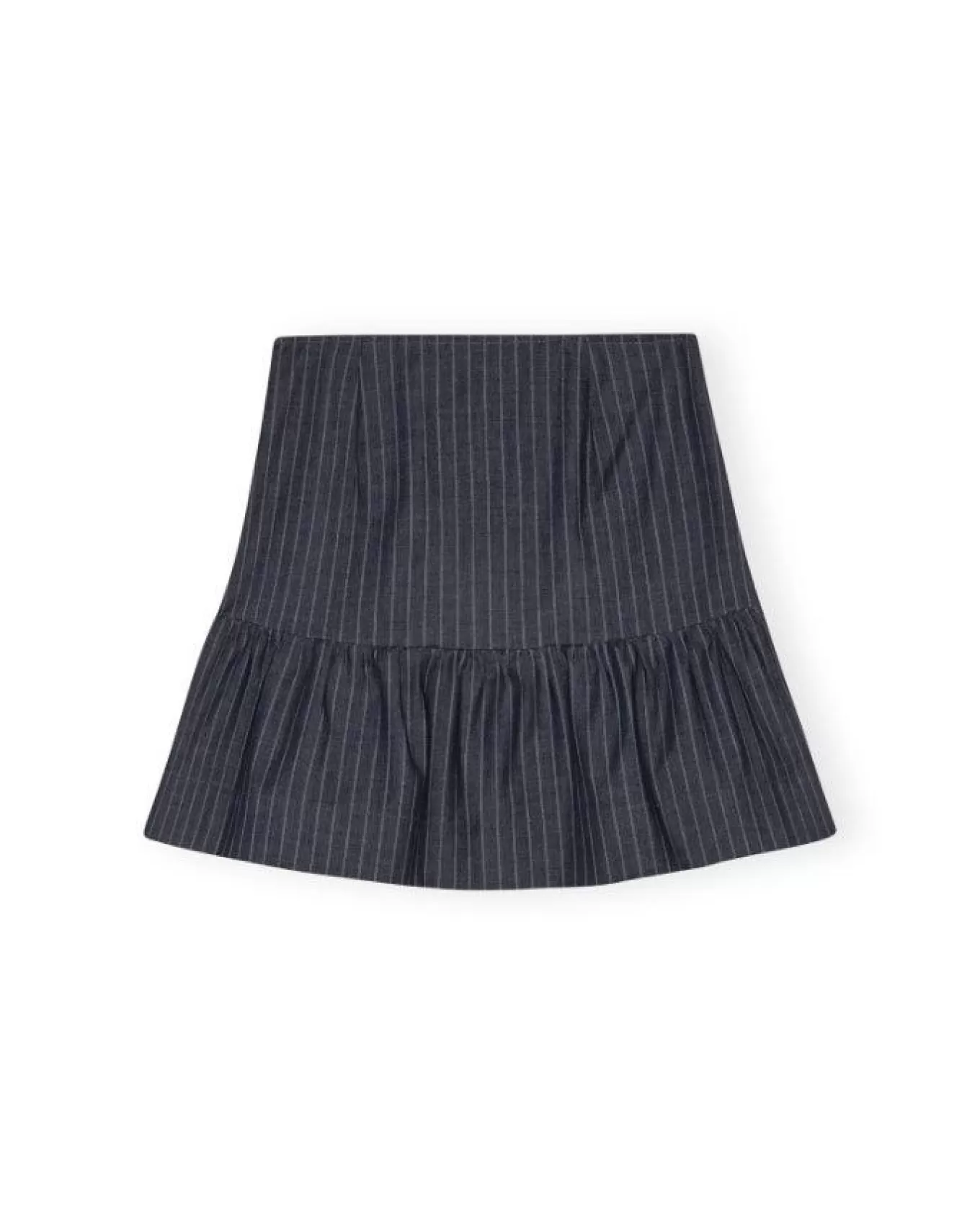 Pinstripe Flounce Mini Skirt<Ganni Cheap