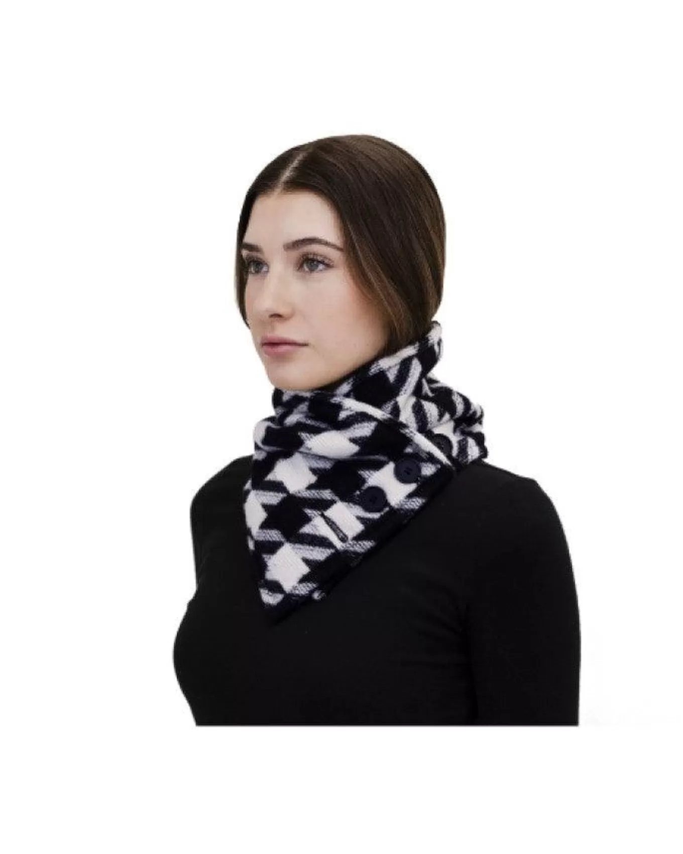 Herringbone Multi-Button Cowel Scarf<HiSO Cheap