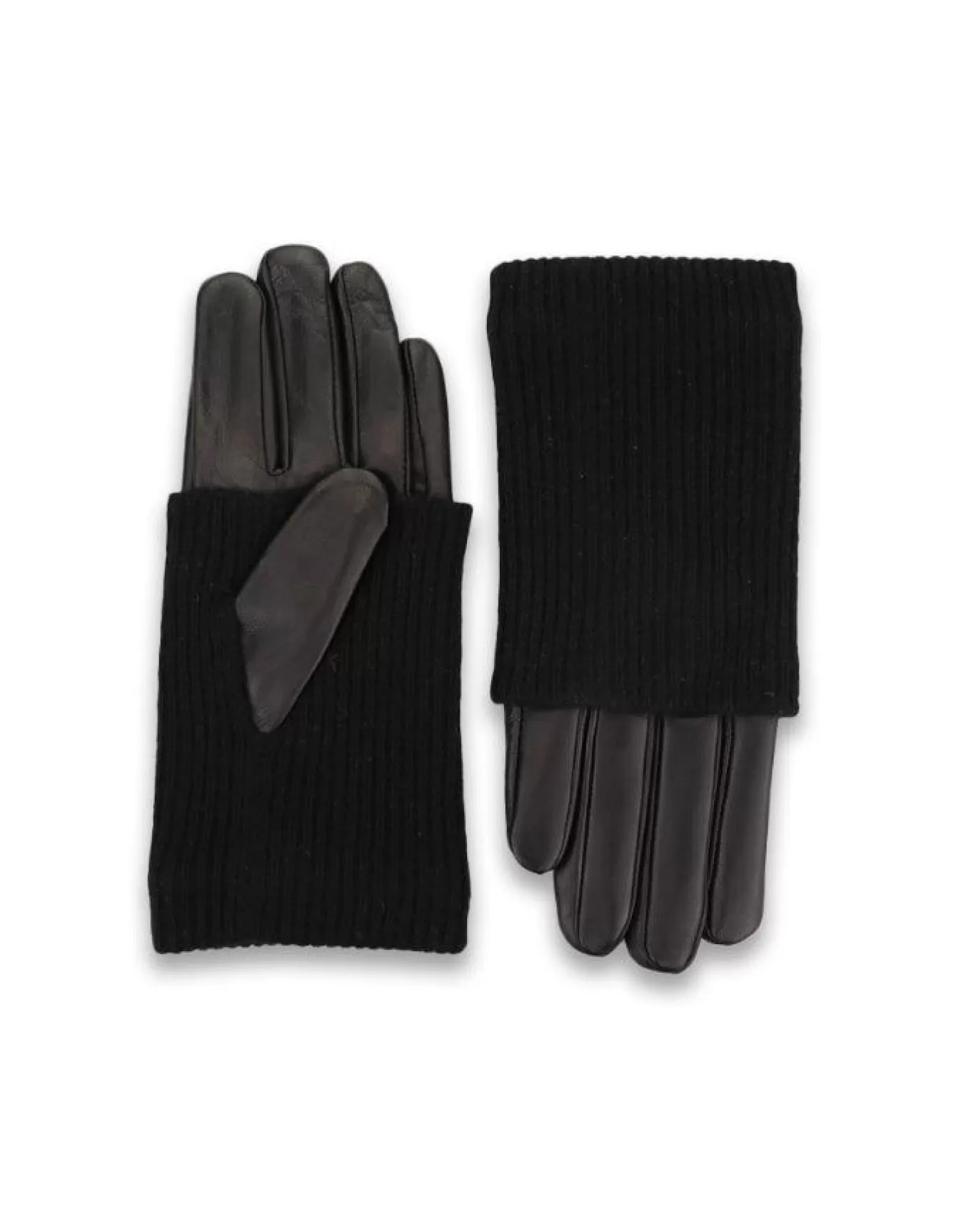 Leather Cashmere Combo Gloves<HiSO Sale