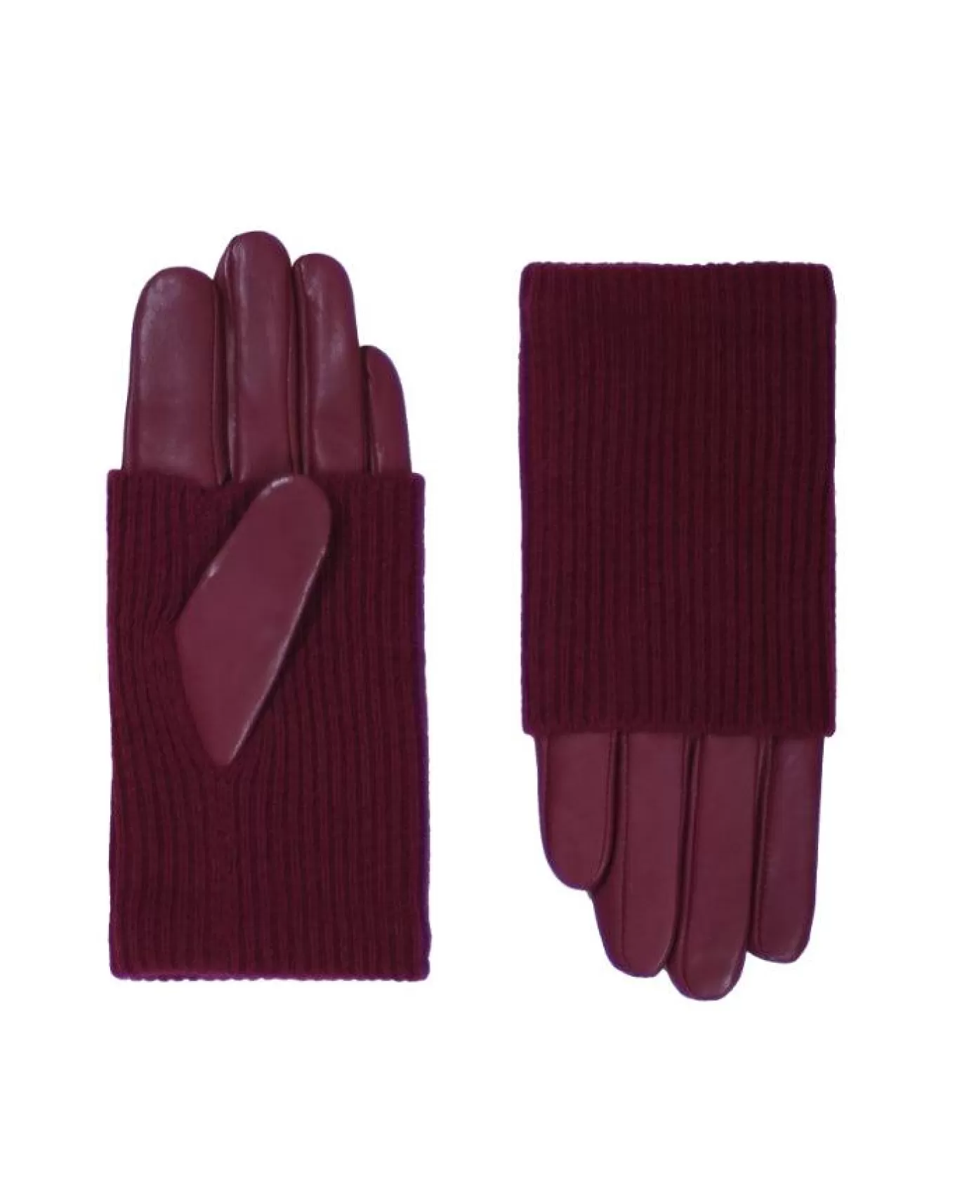 Leather Cashmere Combo Gloves<HiSO Sale