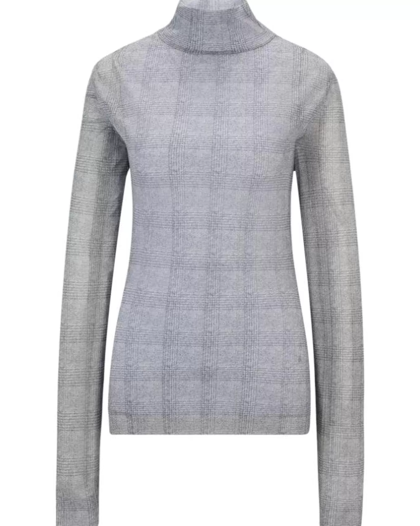 Hugo Emata Plaid Tulle Turtleneck<Boss Discount