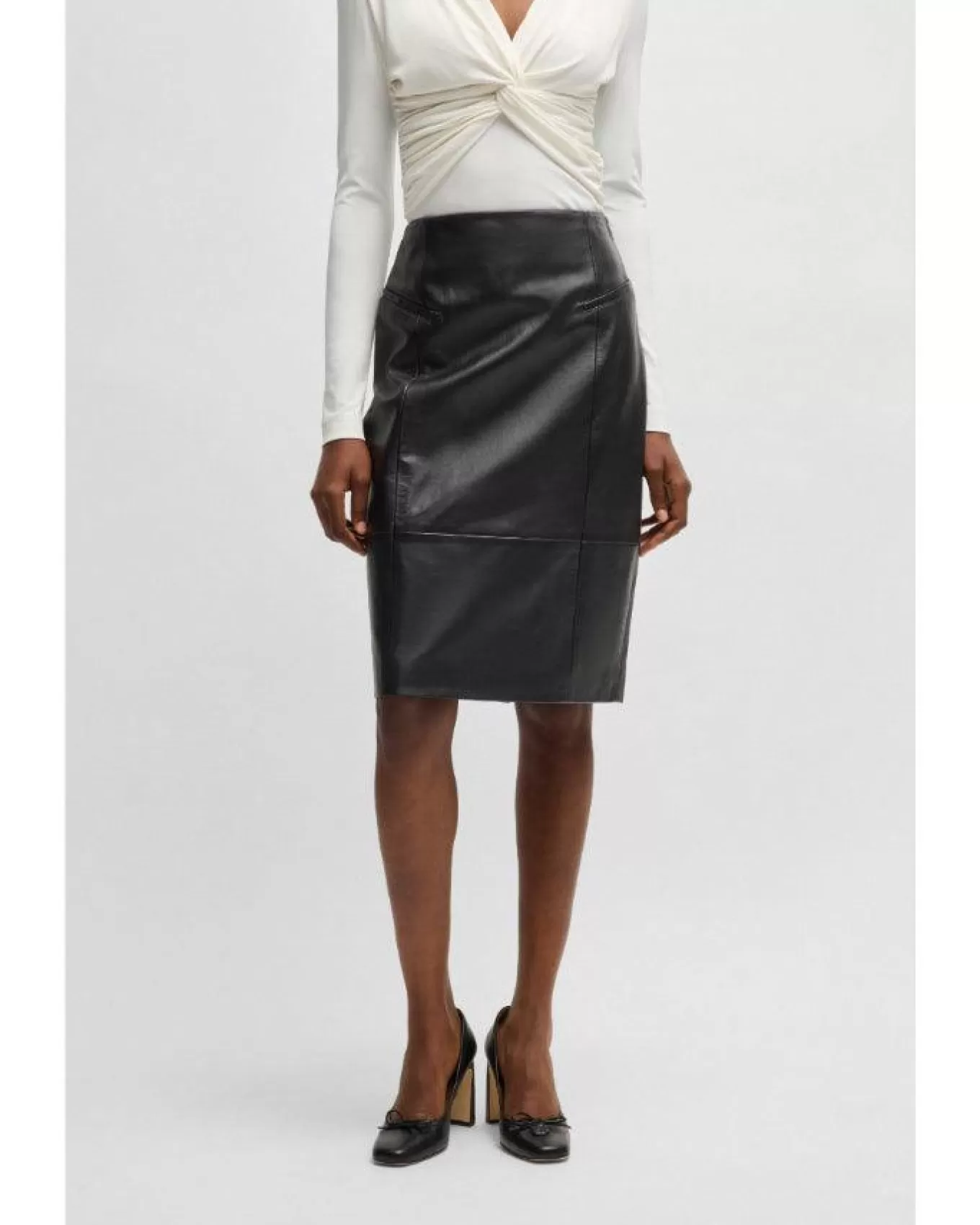 Boss Sepaco Leather Pencil Skirt<Hugo Outlet