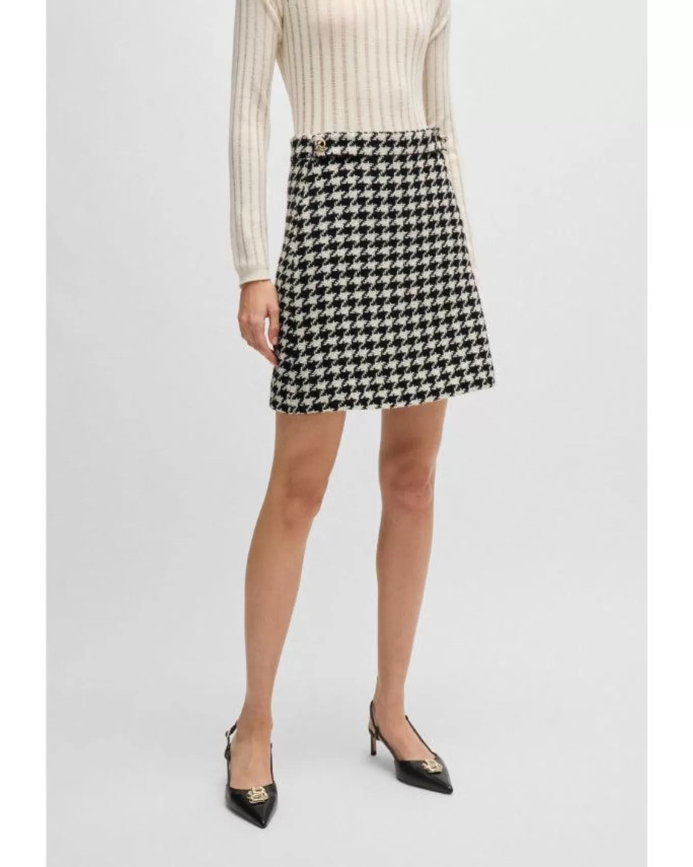 Vupita Houndstooth Mini Skirt<Hugo Sale