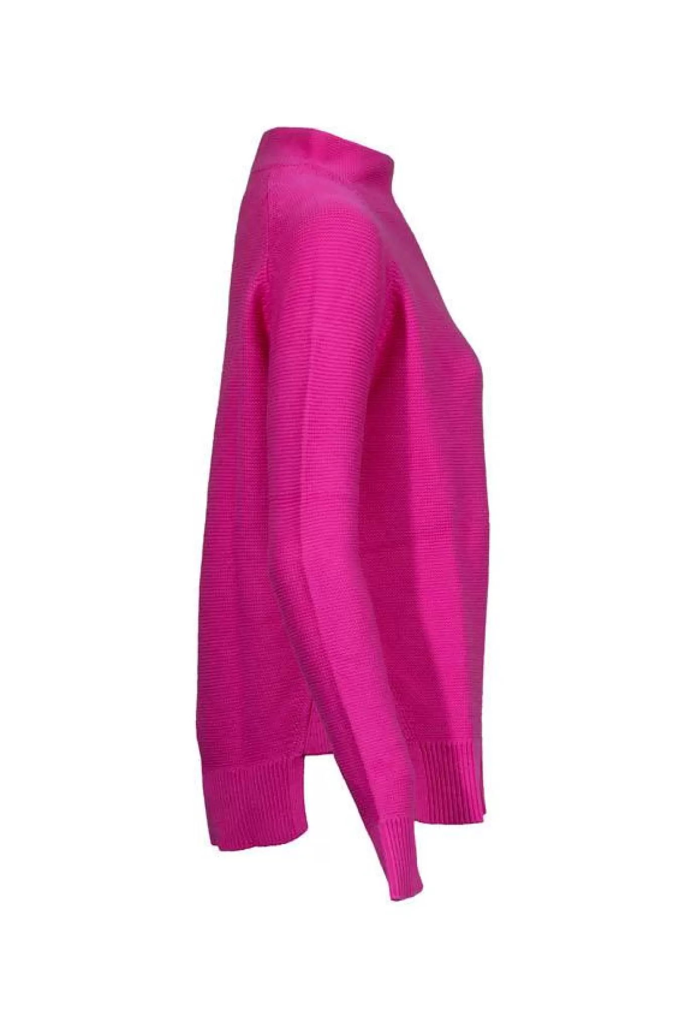 Garter Funnel Neck Pullover<Kinross Cashmere Shop