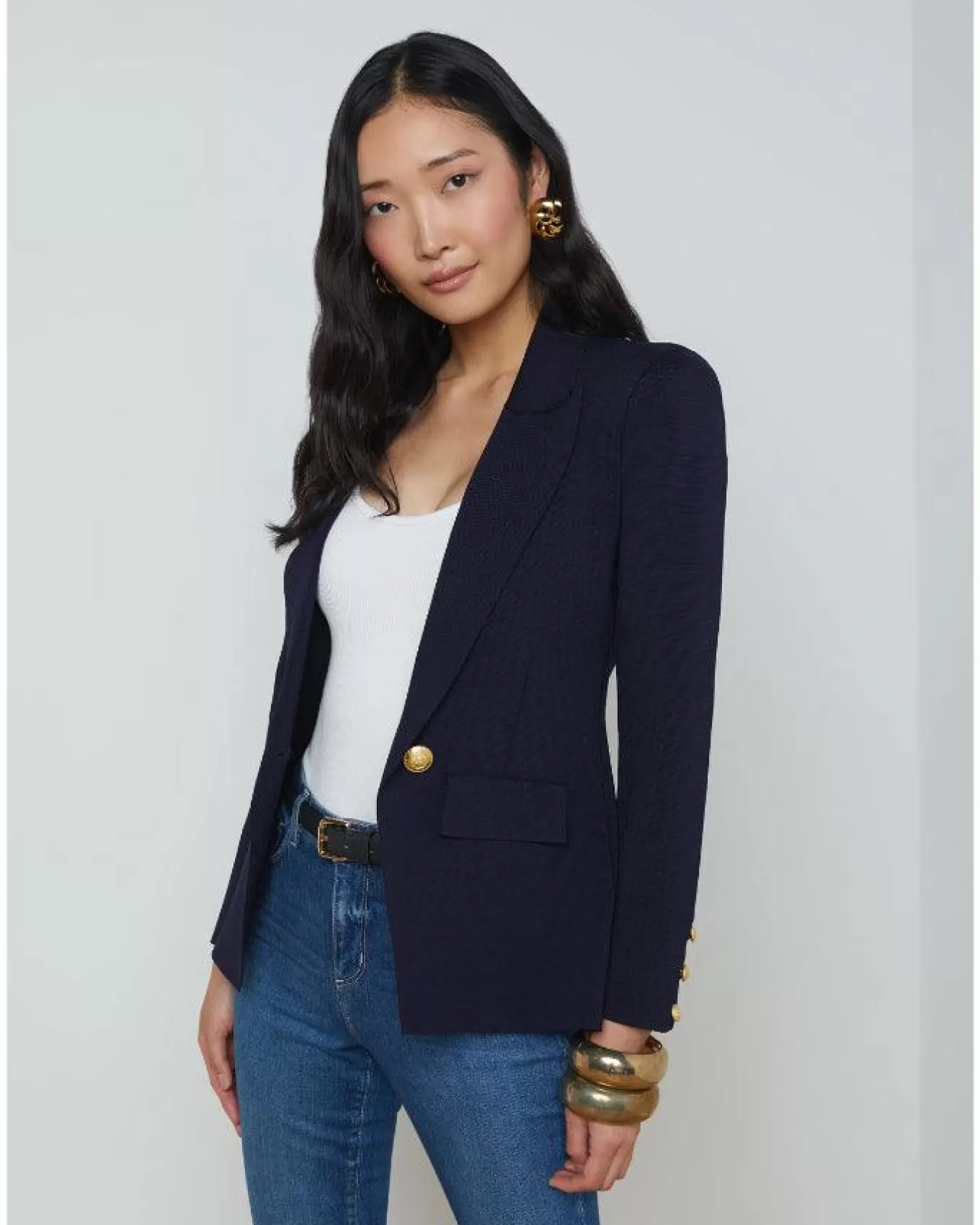 Chamberlain Knit Blazer<L'Agence Cheap