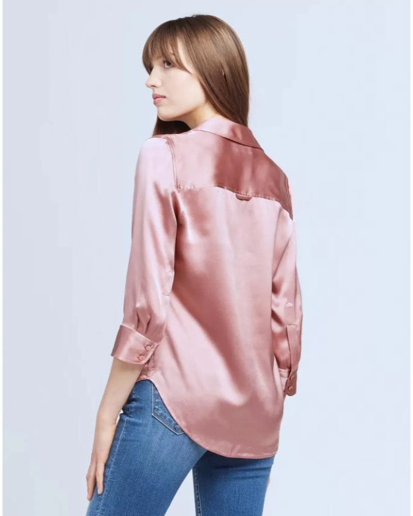 Dani 3/4 Sleeve Silk Blouse<L'Agence Online