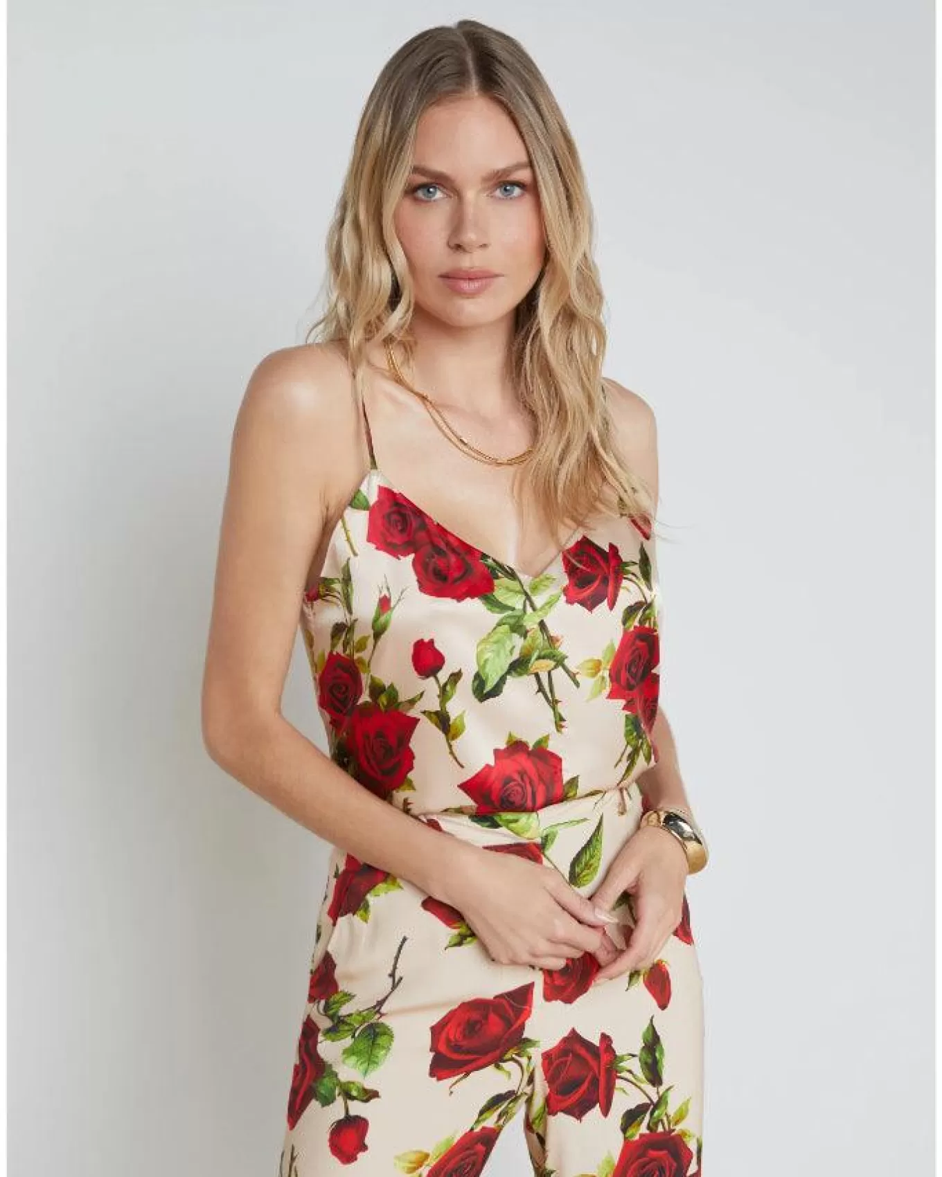 Jane Silk Romantic Rose Camisole<L'Agence Shop