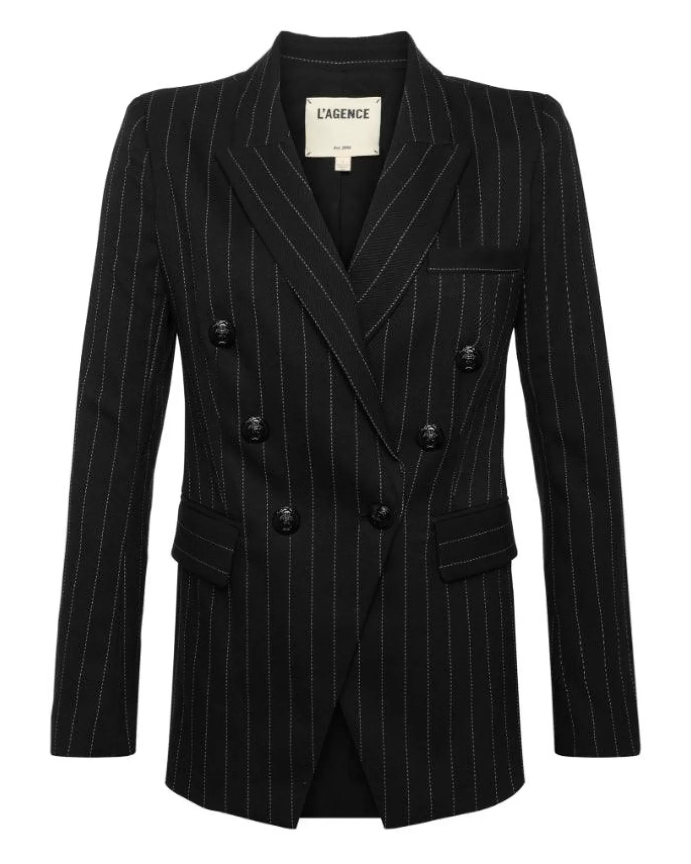 Kendi Pinstriped Long Blazer<L'Agence Cheap