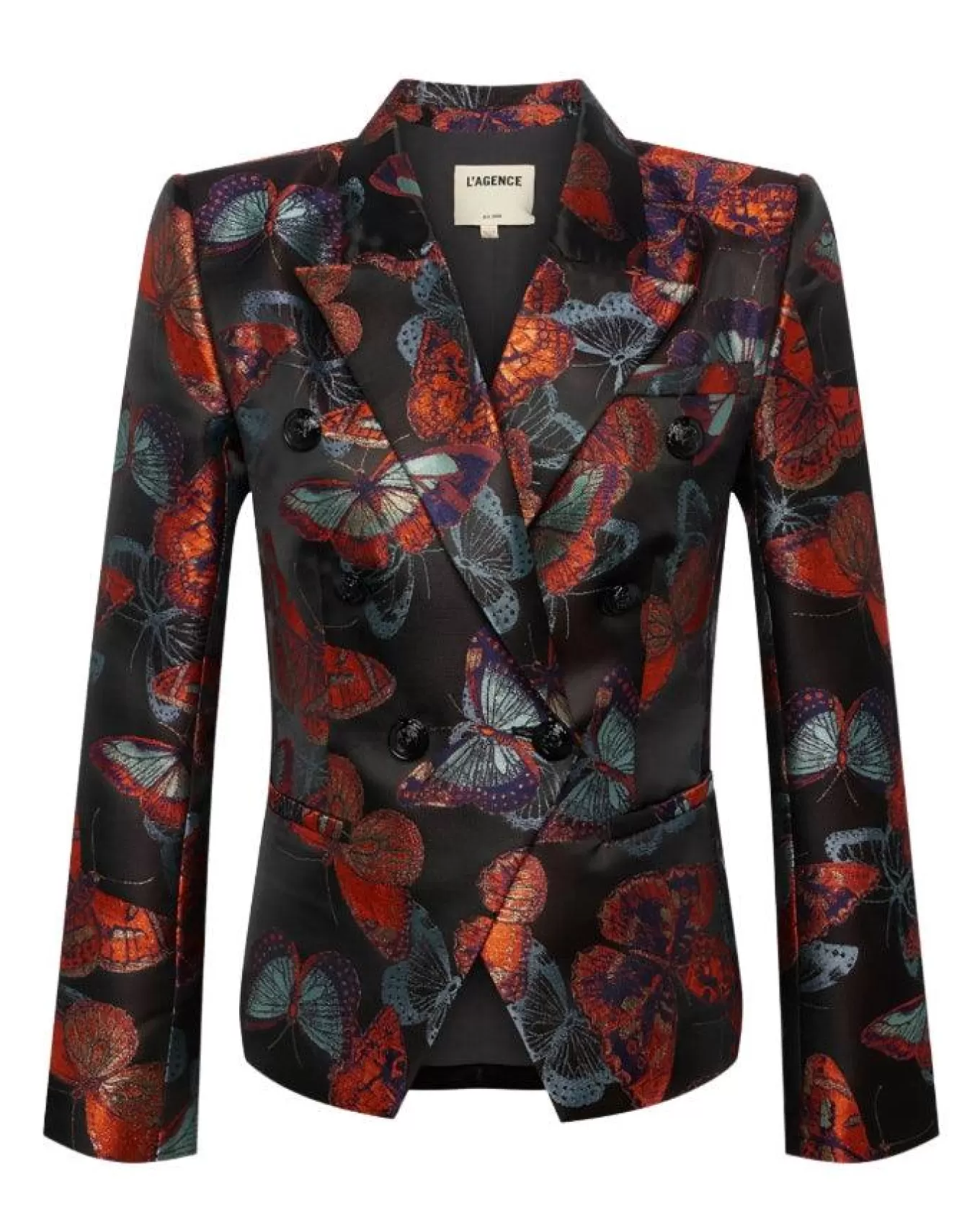 Marie Butterfly Jacquard Double Breasted Blazer<L'Agence Hot