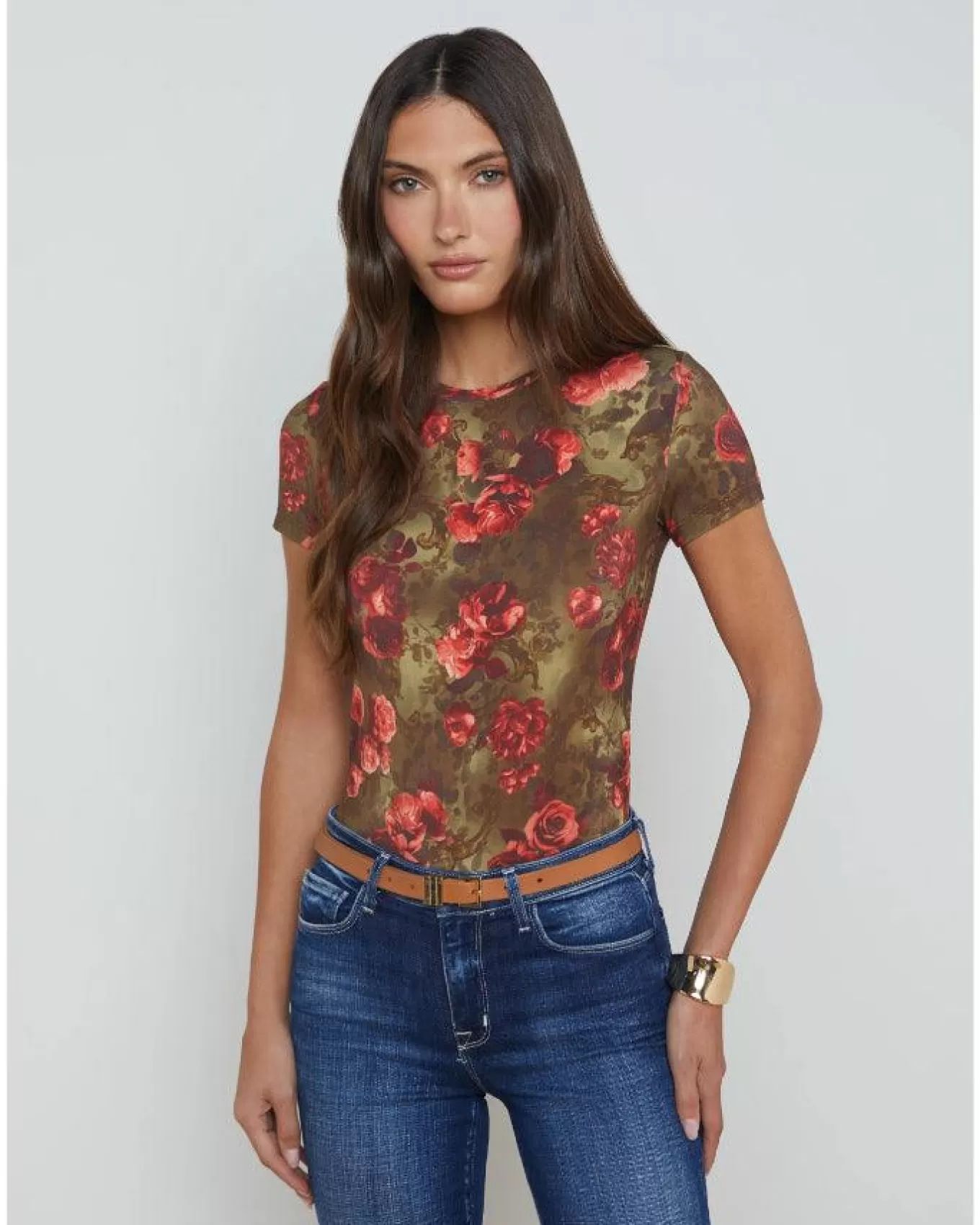 Ressi Floral Cheetah Tee<L'Agence Best