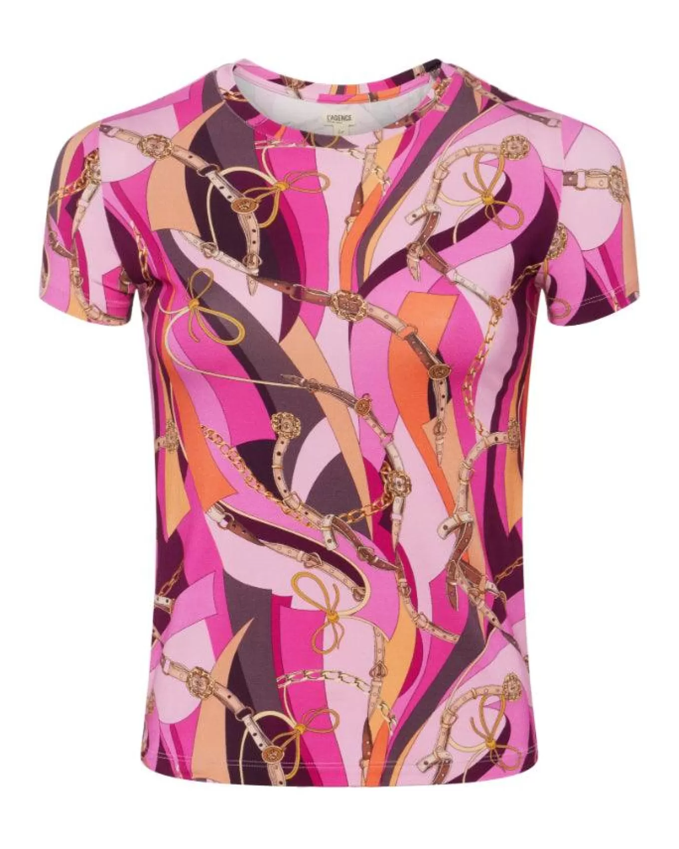 Ressi Pink Buckle Swirl Tee<L'Agence Flash Sale