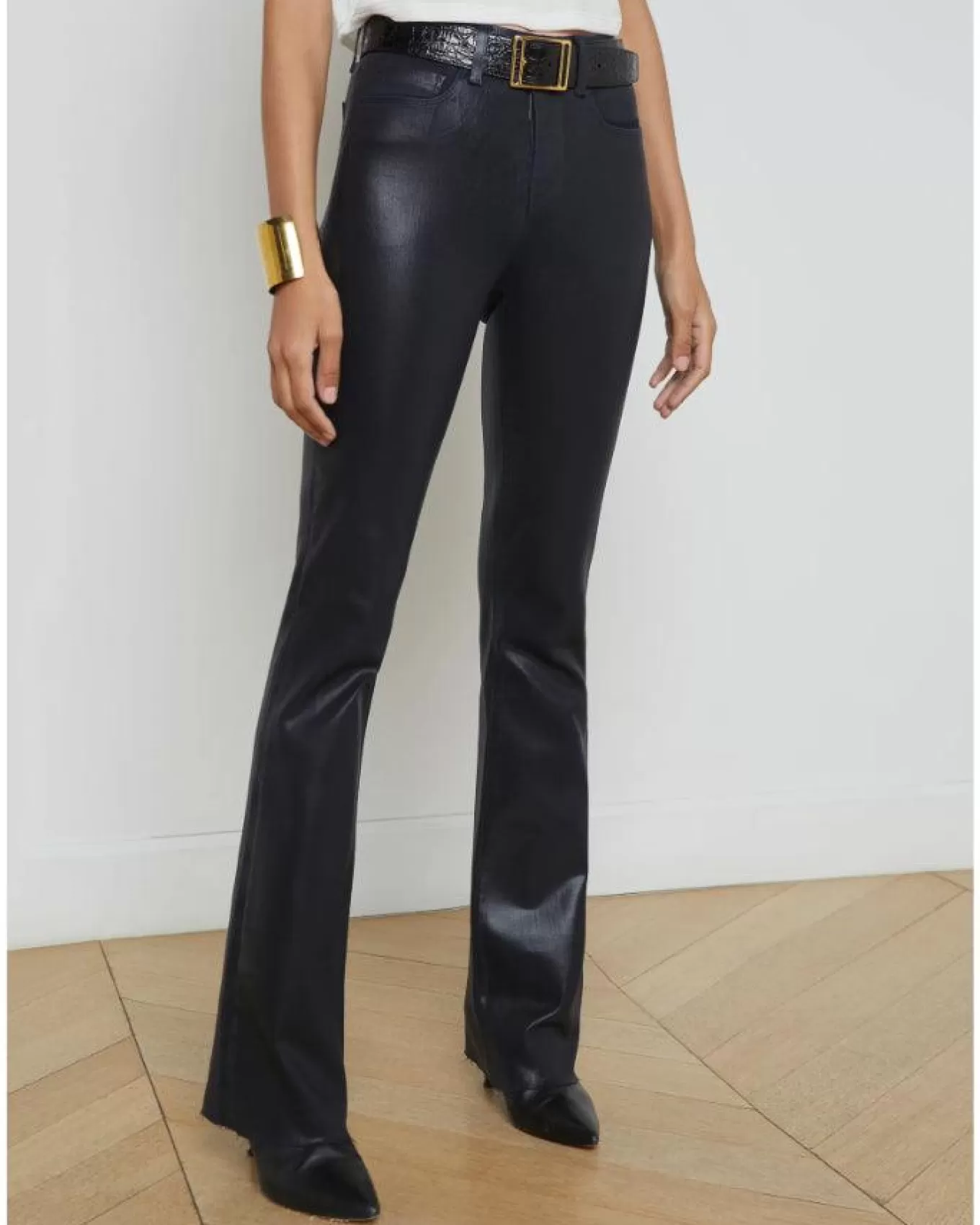 Ruth Coated Straight Leg Jean<L'Agence Hot