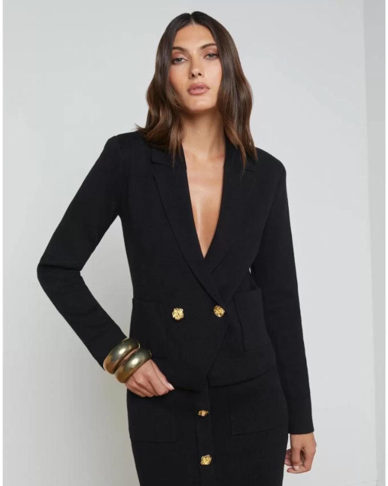 Sofia Knit Blazer<L'Agence Cheap