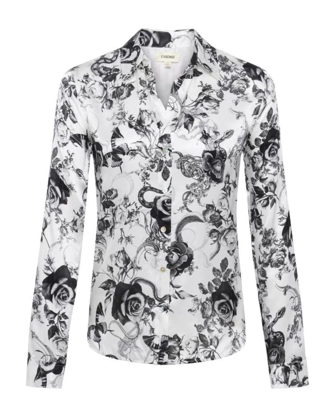 Tyler Baroque Floral Blouse<L'Agence Hot