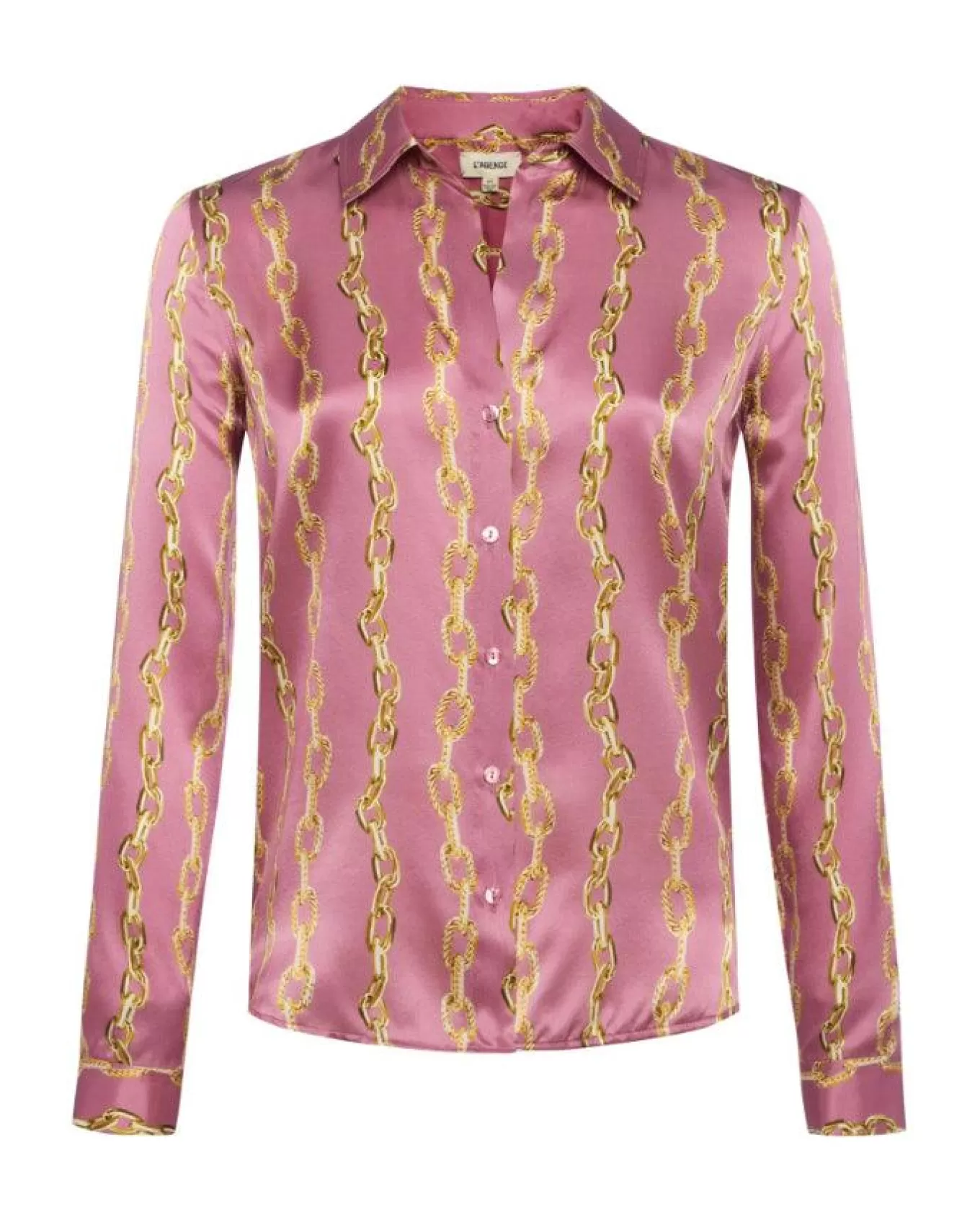 Tyler Mauve Rose Metallic Chain Print Blouse<L'Agence Flash Sale