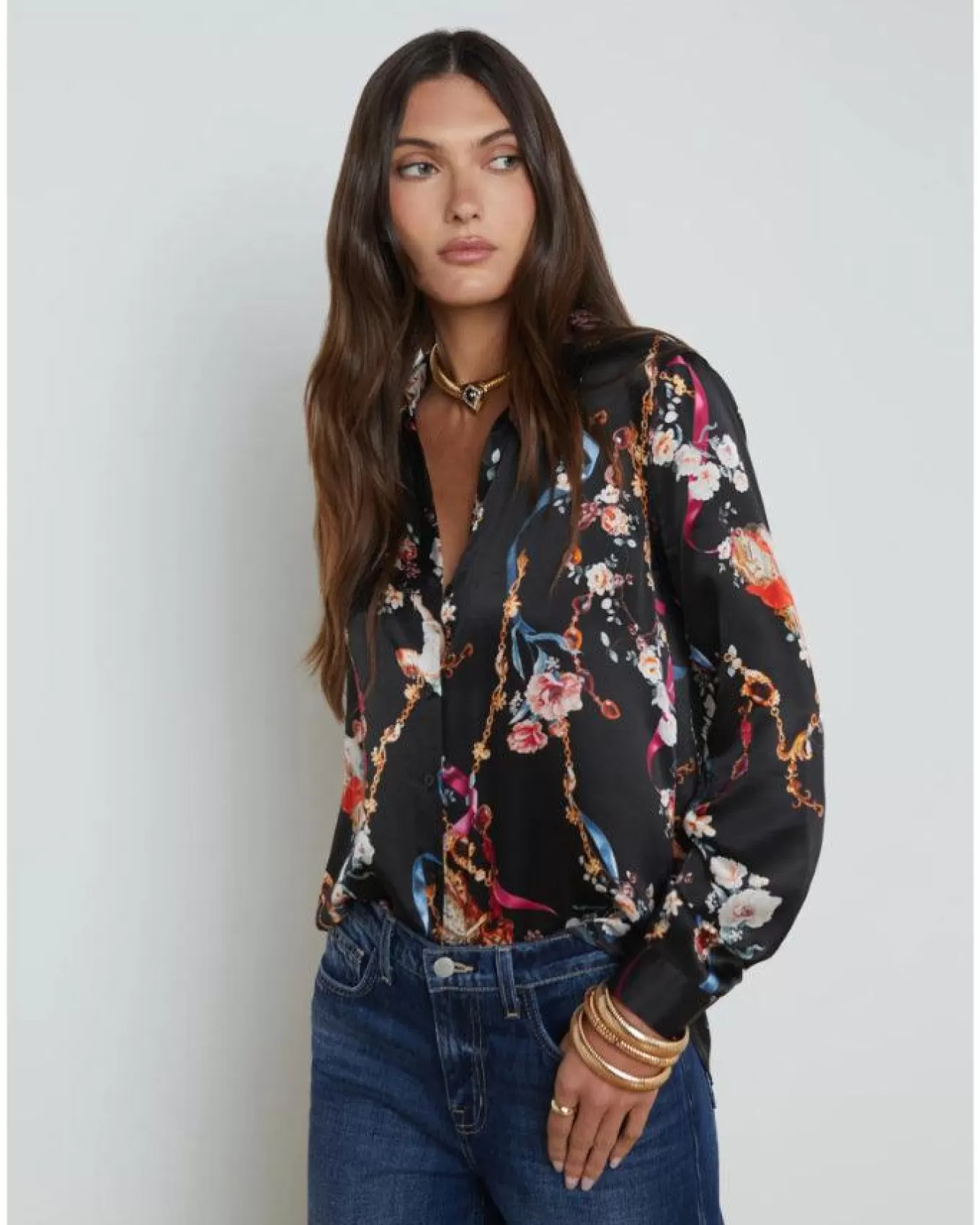 Tyler Rococo Angel Print Blouse<L'Agence Shop