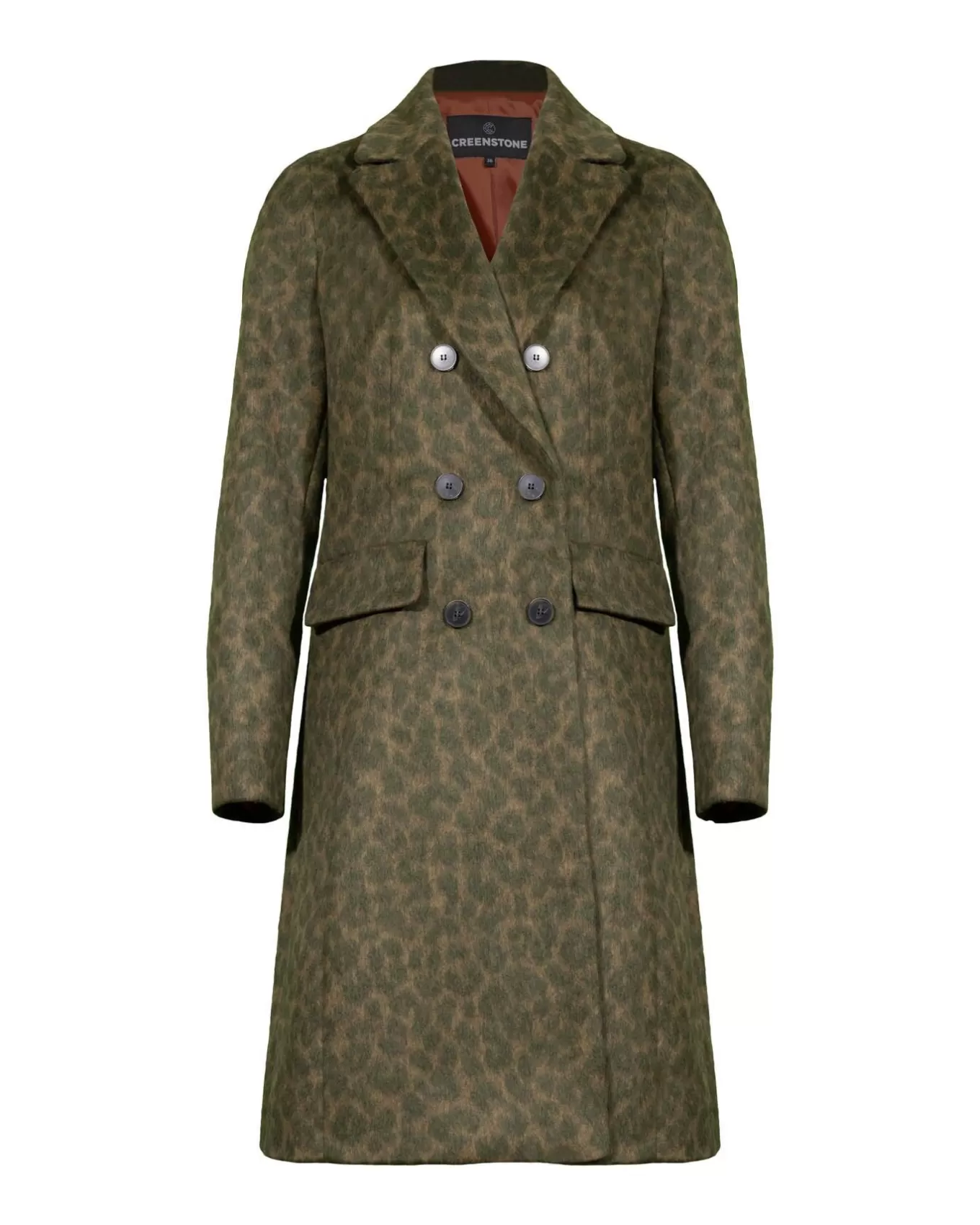 Leja Camo Leopard Wool Coat<Creenstone Shop