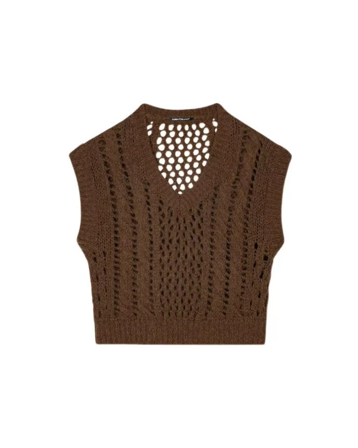 Alpaca Chunky Perforated Vest<Luisa Cerano Store