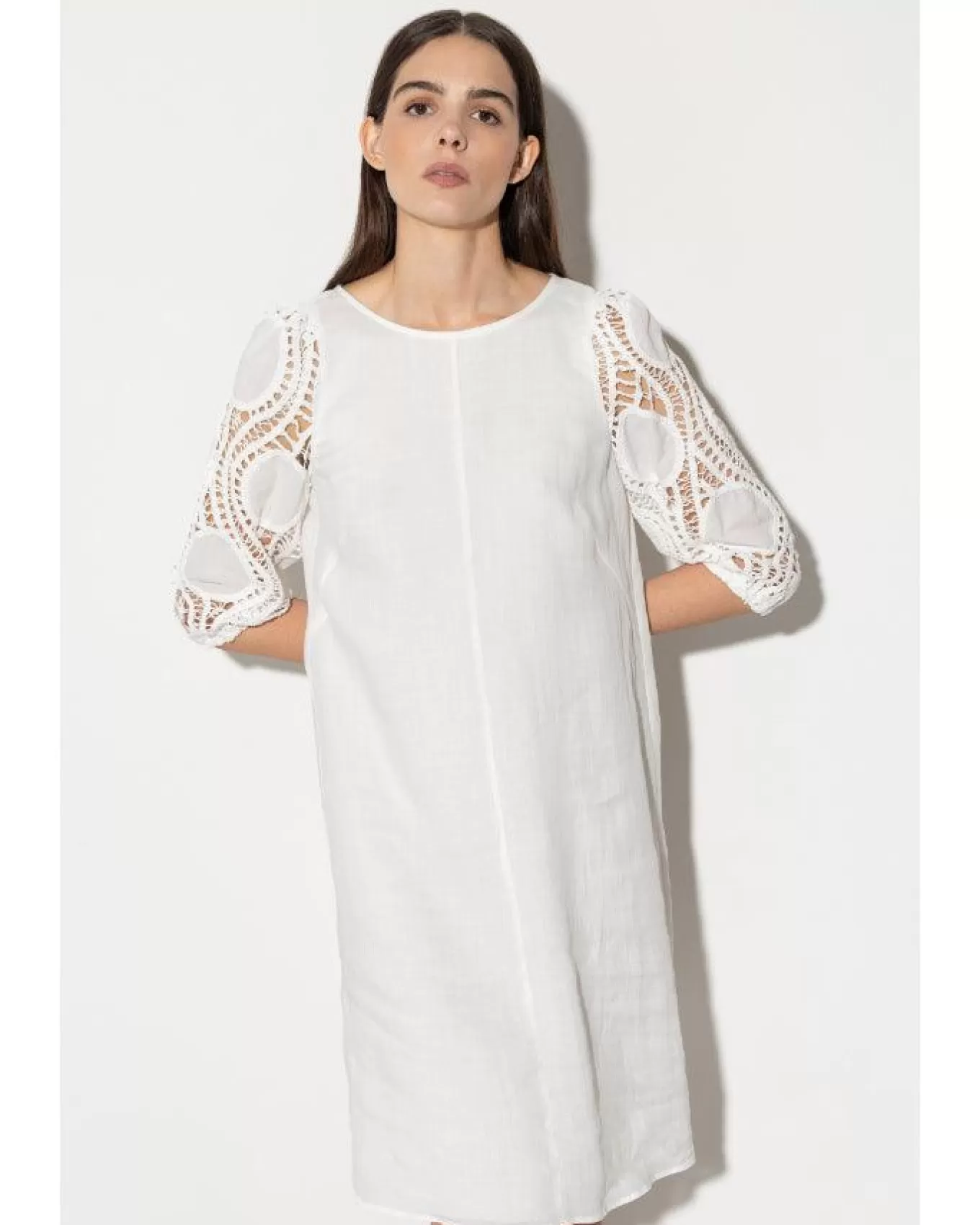 Crochet Sleeve Dress<Luisa Cerano Online